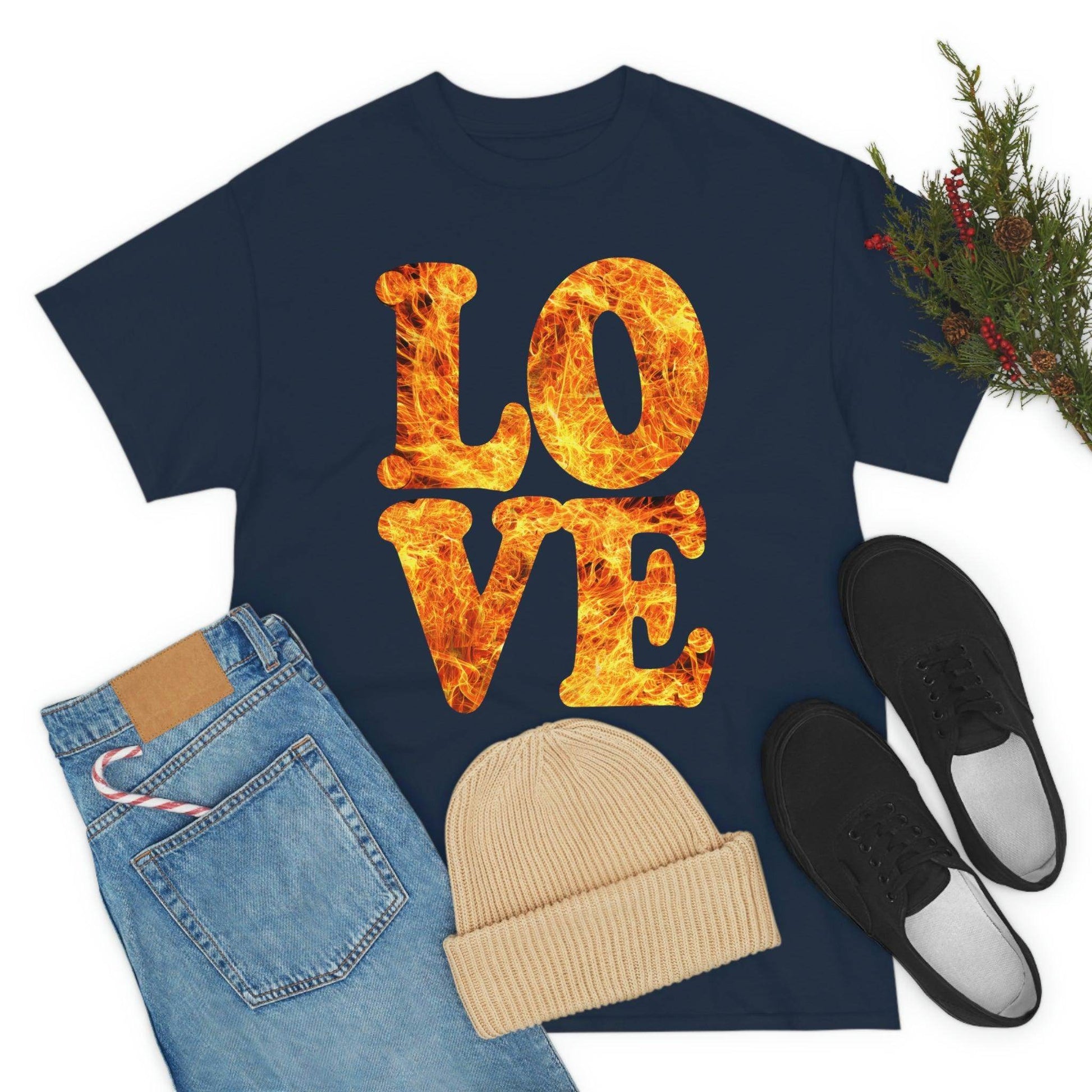 love fire big Tee - Giftsmojo
