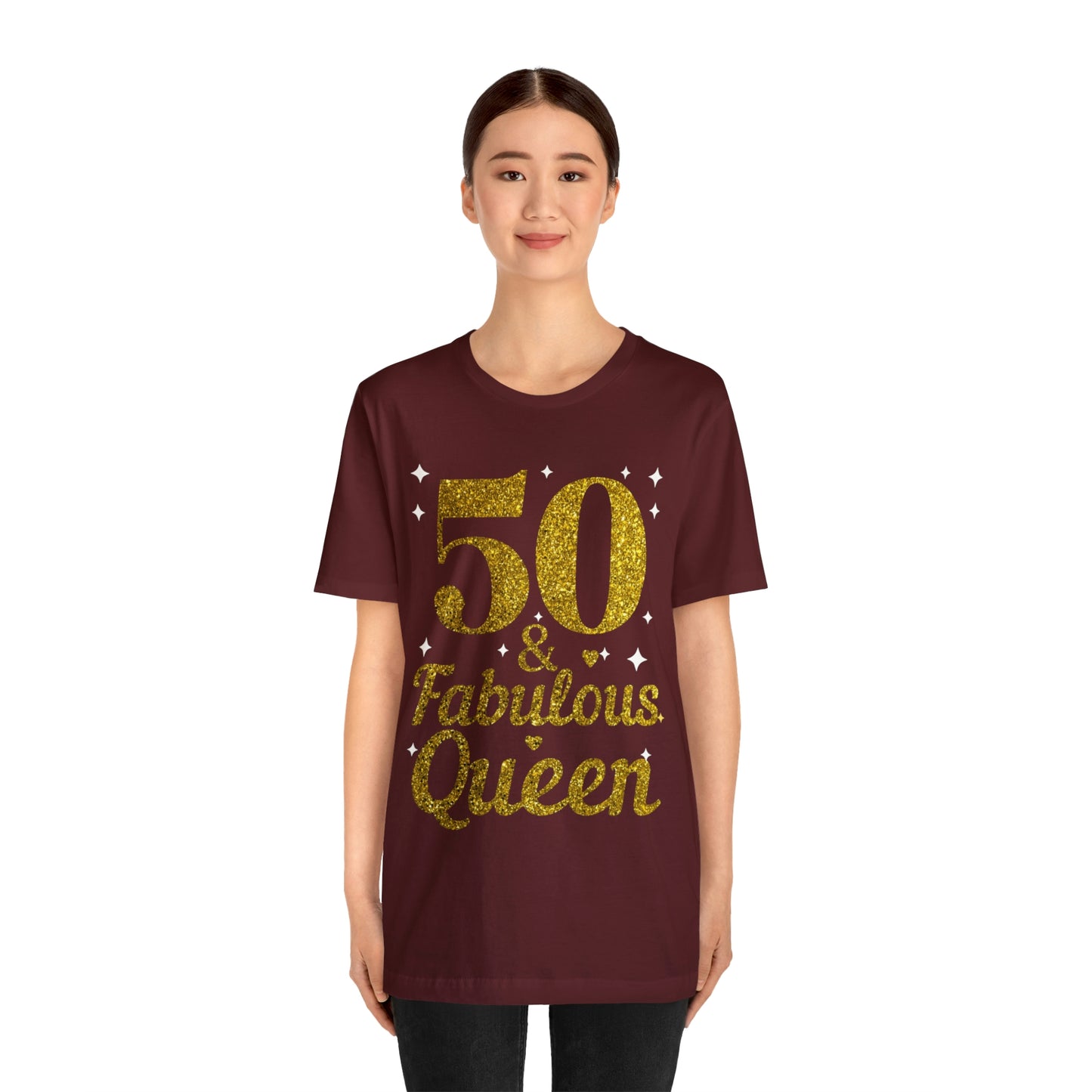 Funny 50th birthday shirt, 50th birthday Tshirt, 50 and fabulous Queen, birthday queen shirt, Gift for 50th birthday, Vintage shirt, birthday gift, birthday girl shirt, mom’s birthday gift, mom gift, wife gift,