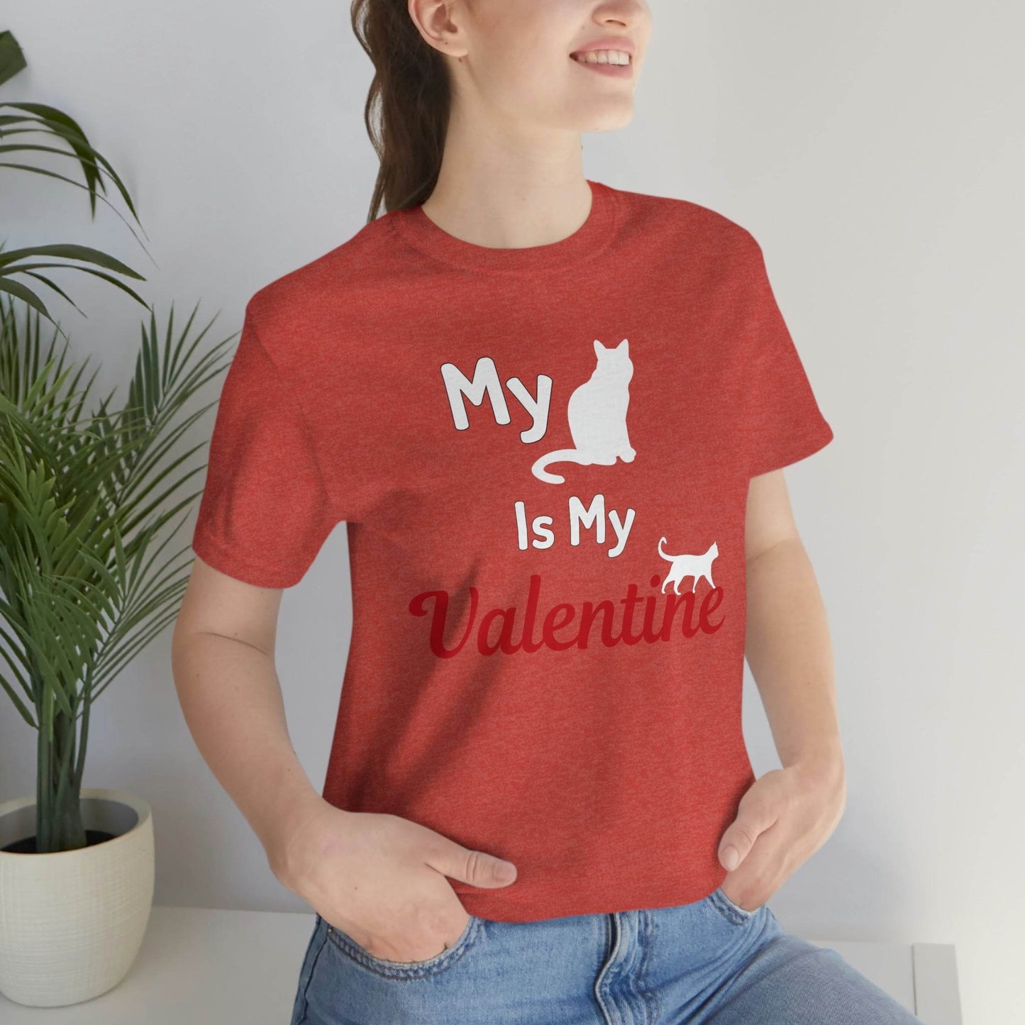 My Cat is My Valentine, Pet lover Valentine shirt - Cute cat lover shirt - gift for cat lovers - Giftsmojo