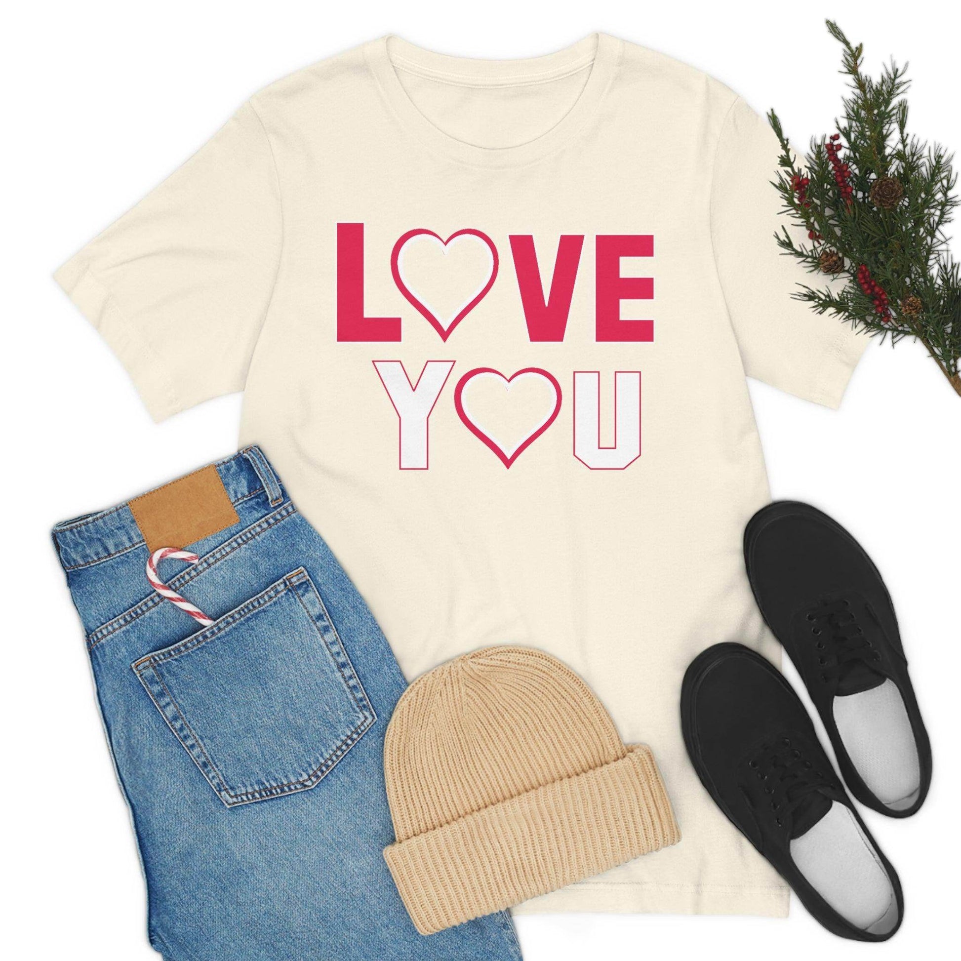 love you heart Tee - Giftsmojo