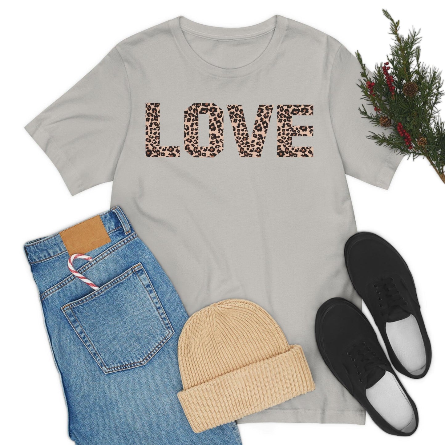 Leopard print love Tee - Giftsmojo