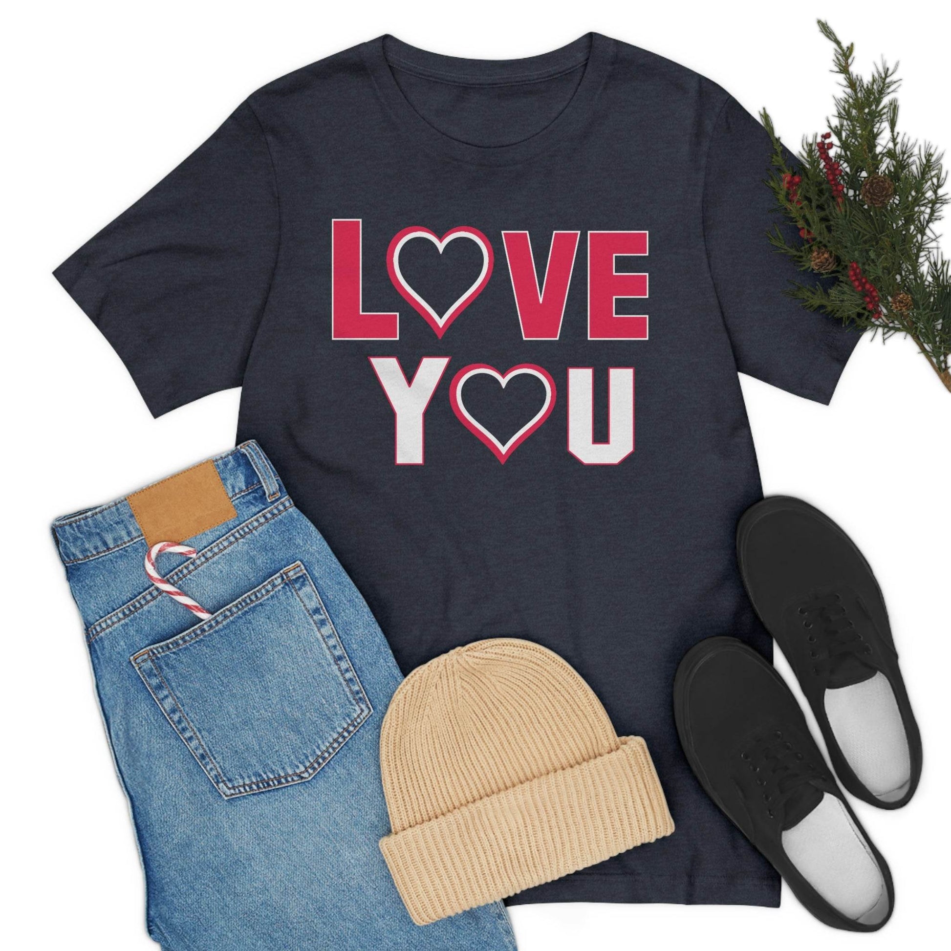 love you heart Tee - Giftsmojo