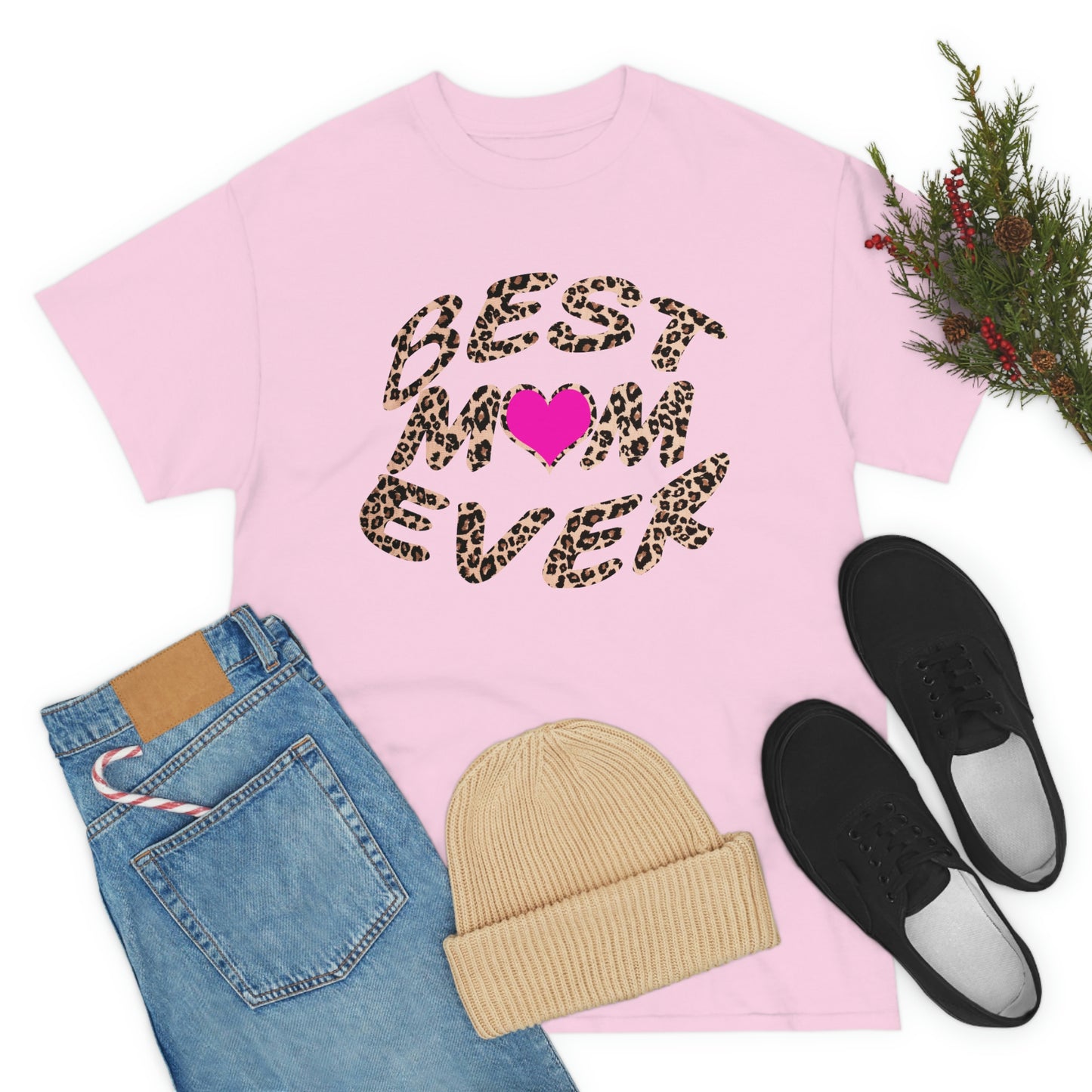 Best mom ever leopard print Tee