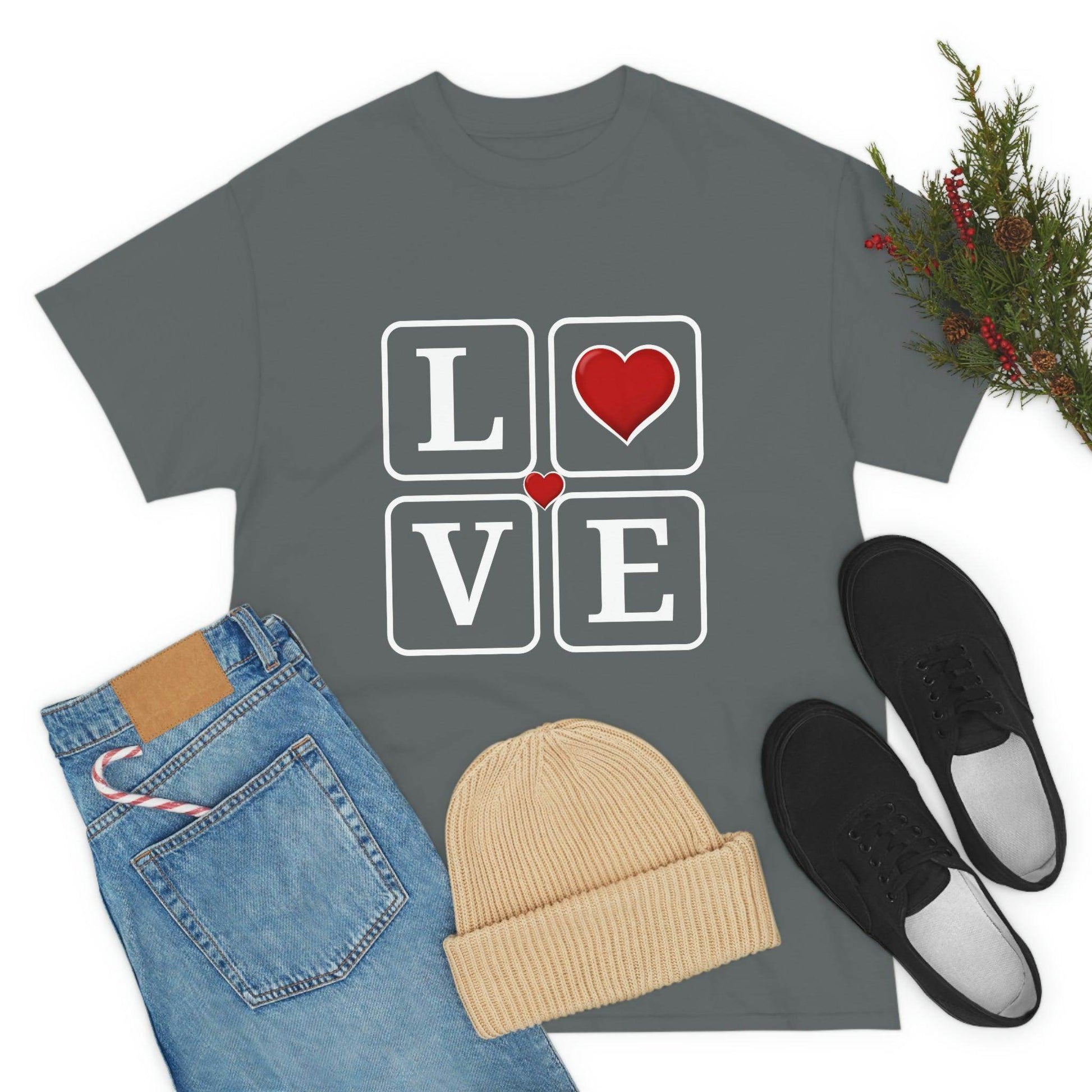 Love square Hearts Shirt, Great Gift for Valentine's day, birthday, engagement, anniversary and many more - Giftsmojo