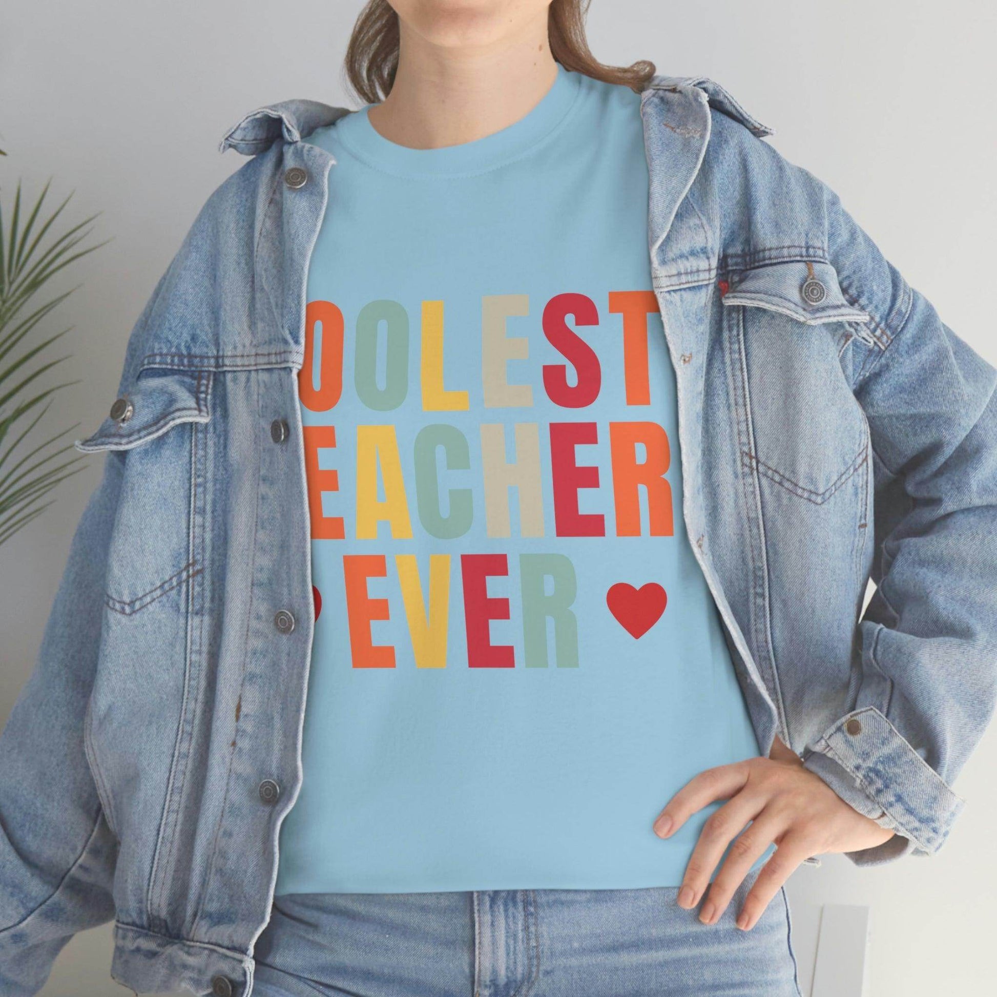 Coolest Teacher Ever T-Shirt - teacher gift - teacher appreciation - Giftsmojo