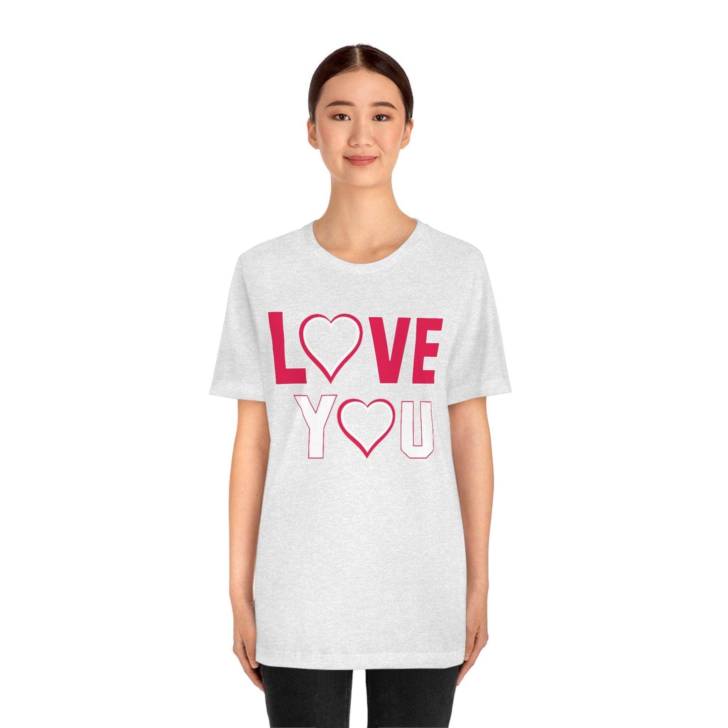 love you heart Tee - Giftsmojo