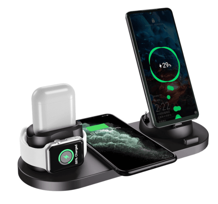 Wireless Charger For IPhone14 13 Fast Charger For Phone Fast Charging Pad For Phone Watch 6 In 1 Charging Dock Station - Giftsmojo