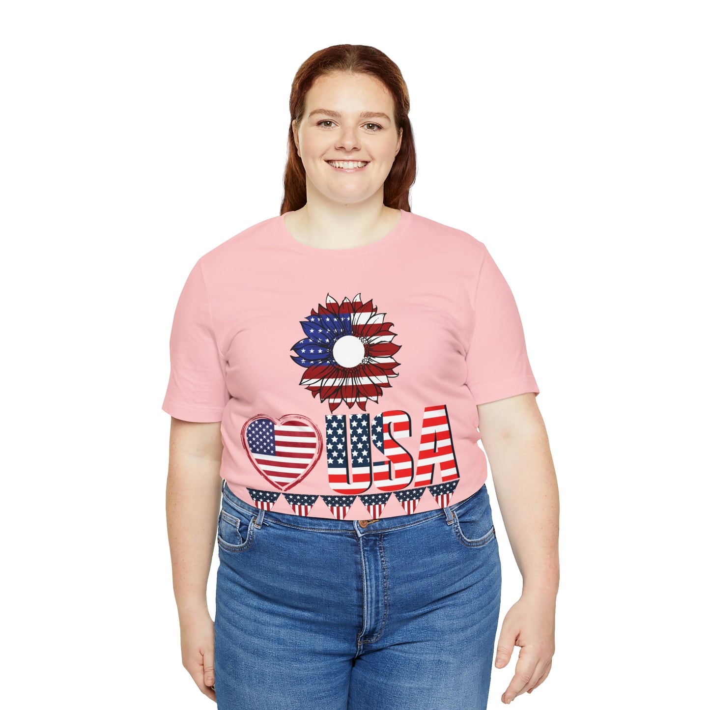 American flag shirt, Red, white, and blue shirt, Flower Love USA shirt,