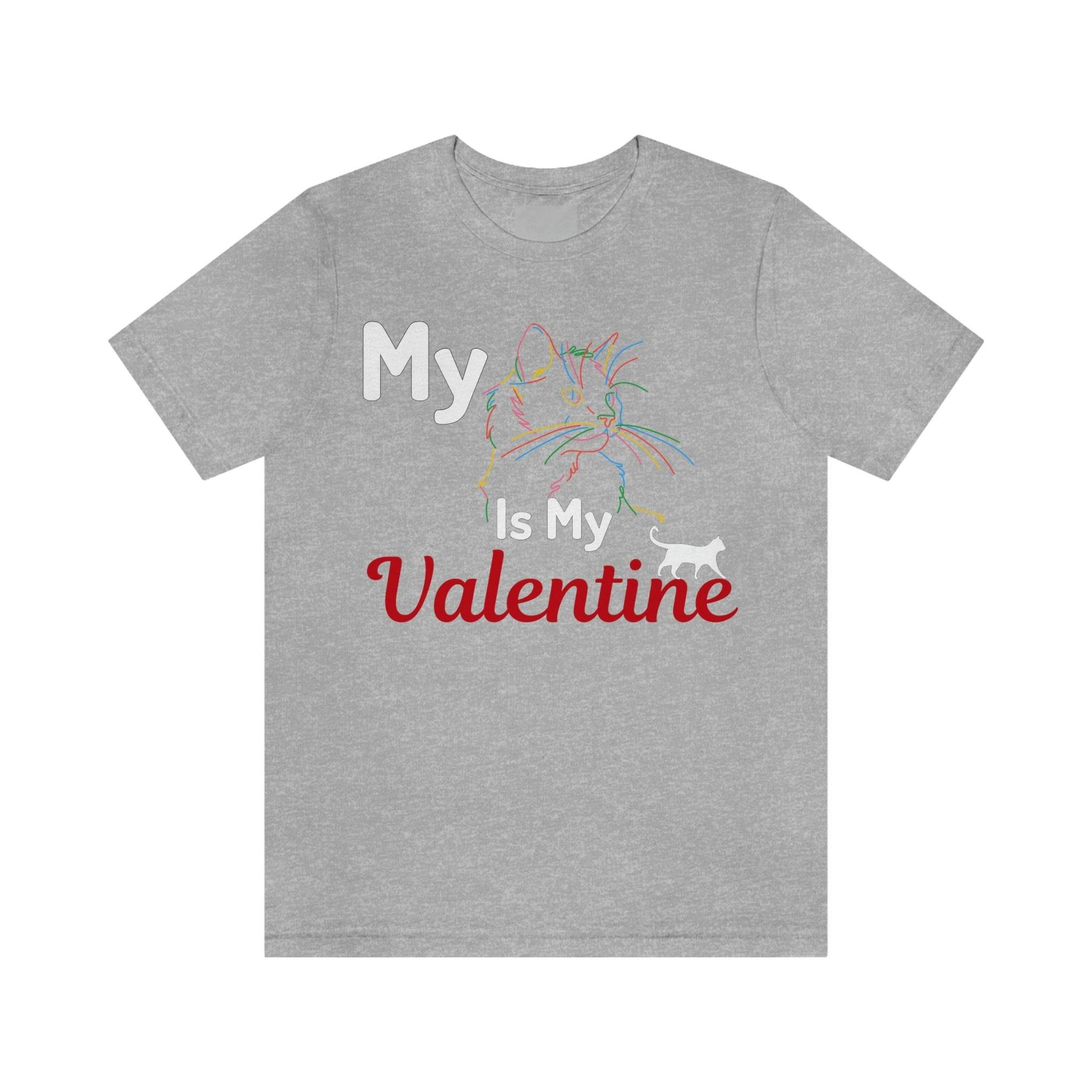 My Cat is My Valentine, Cute Pet lover Valentine shirt - Cute Cat lover shirt - Cat Mom shirt - Giftsmojo
