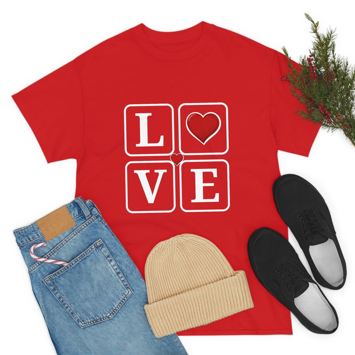 Love square Hearts Shirt, Great Gift for Valentine's day, birthday, engagement, anniversary and many more