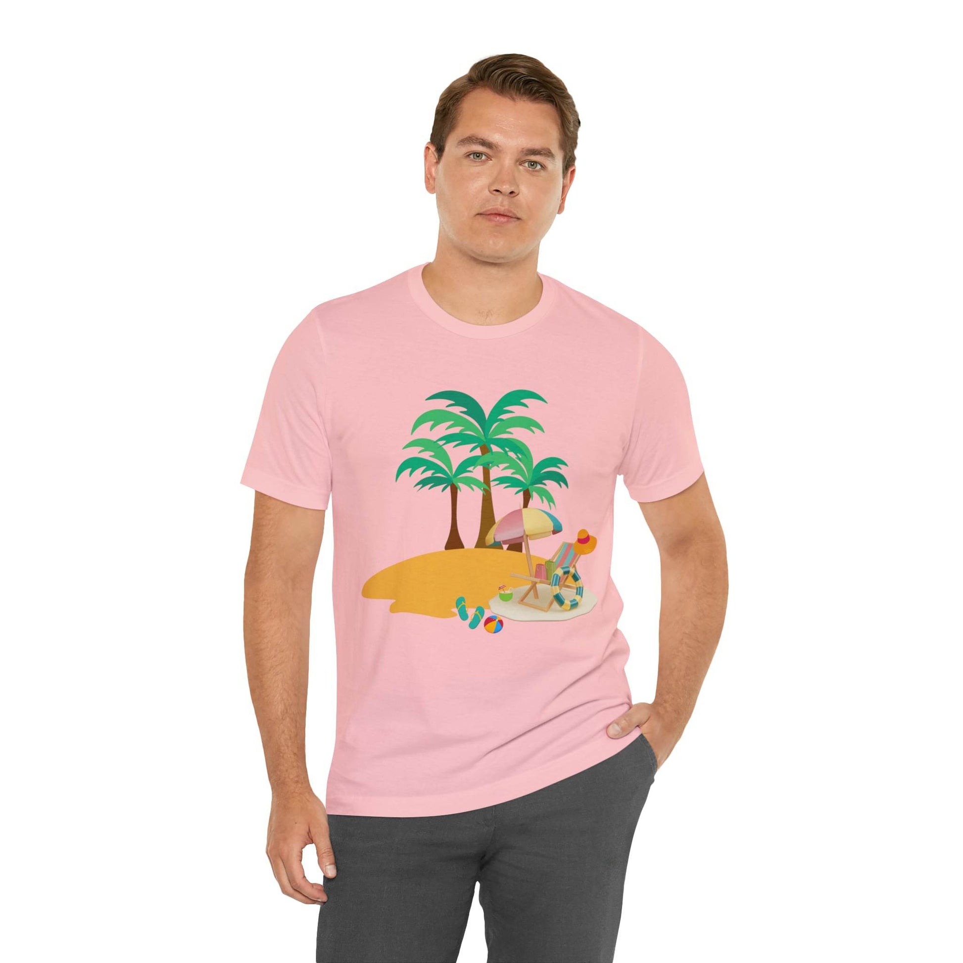 Beach shirt, Beach t-shirt, Summer shirt, Beachwear, Beach fashion, Tropical print, Trendy design, Stylish beach apparel - Giftsmojo