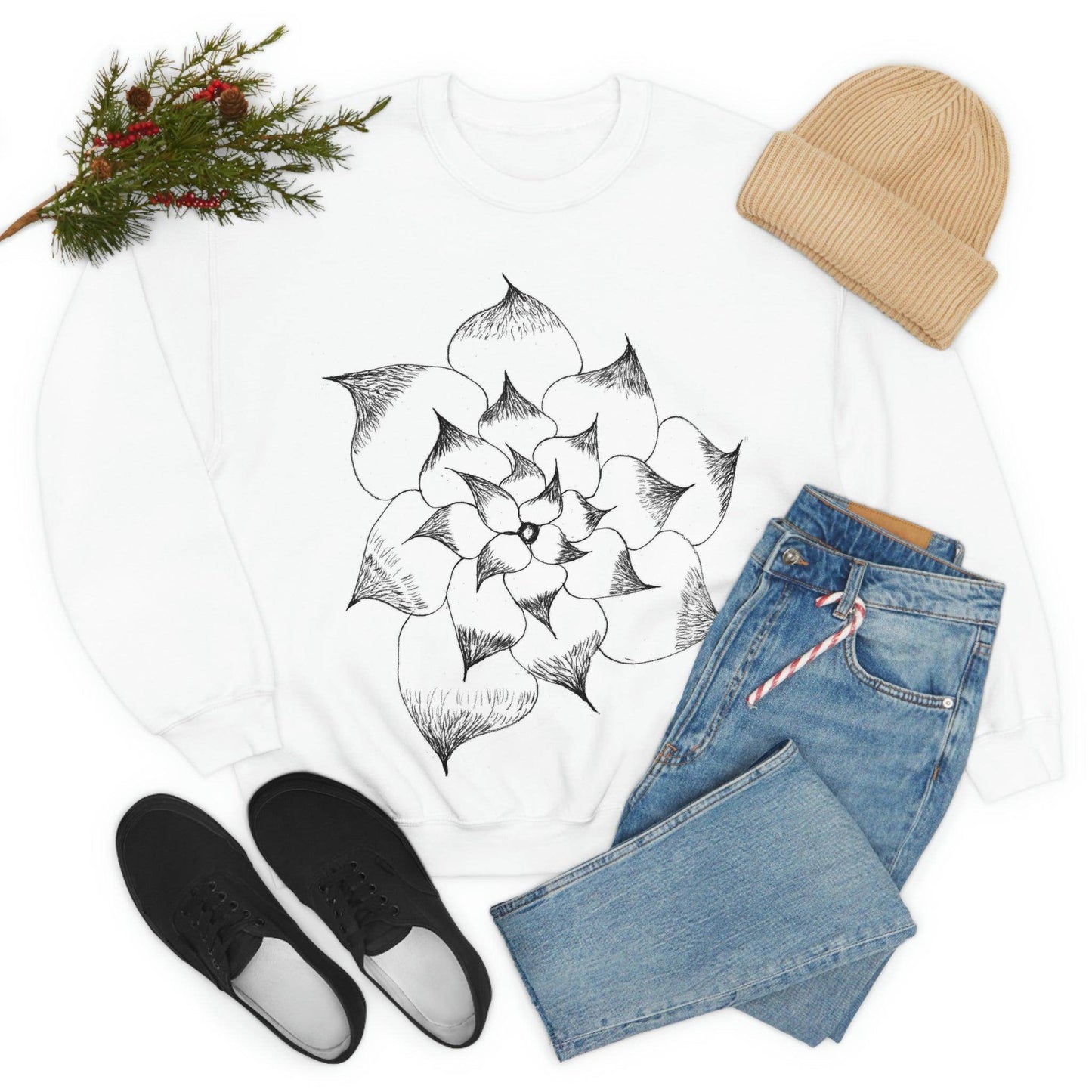 Flower Sweatshirt, floral sweatshirt flower shirt wildflower sweatshirt - Giftsmojo