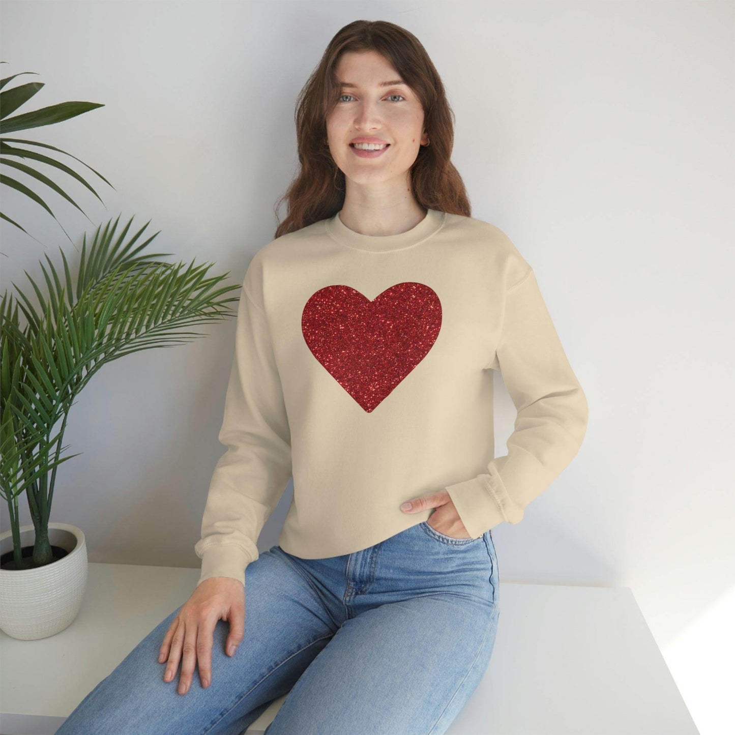 Heart Sweatshirt Love sweatshirt Love Shirt Cute Love Shirt with Heart Valentine sweatshirt - Matching Love shirt Girlfriend gift Boyfriend - Giftsmojo