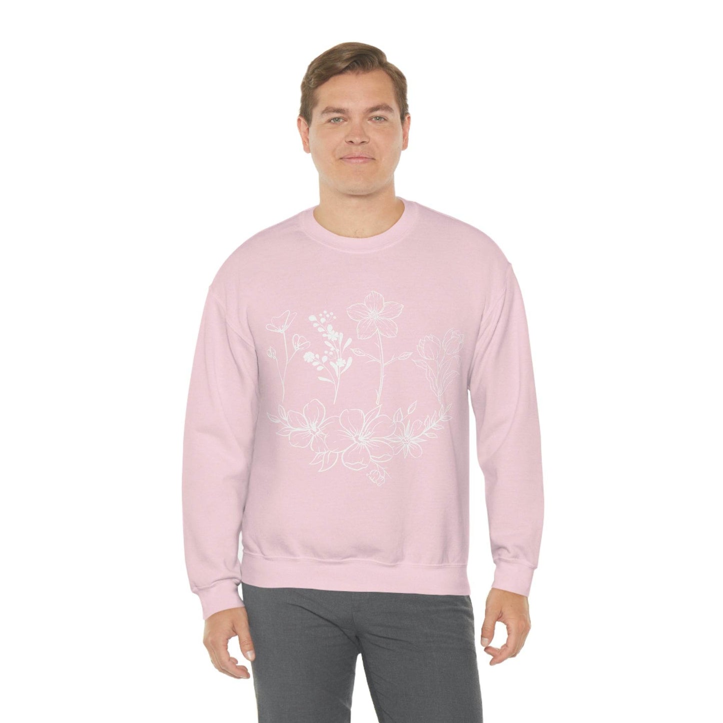 Flower sweatshirt, Vintage Flower Shirt, Vintage Botanical Shirt, plant sweatshirt, - Giftsmojo