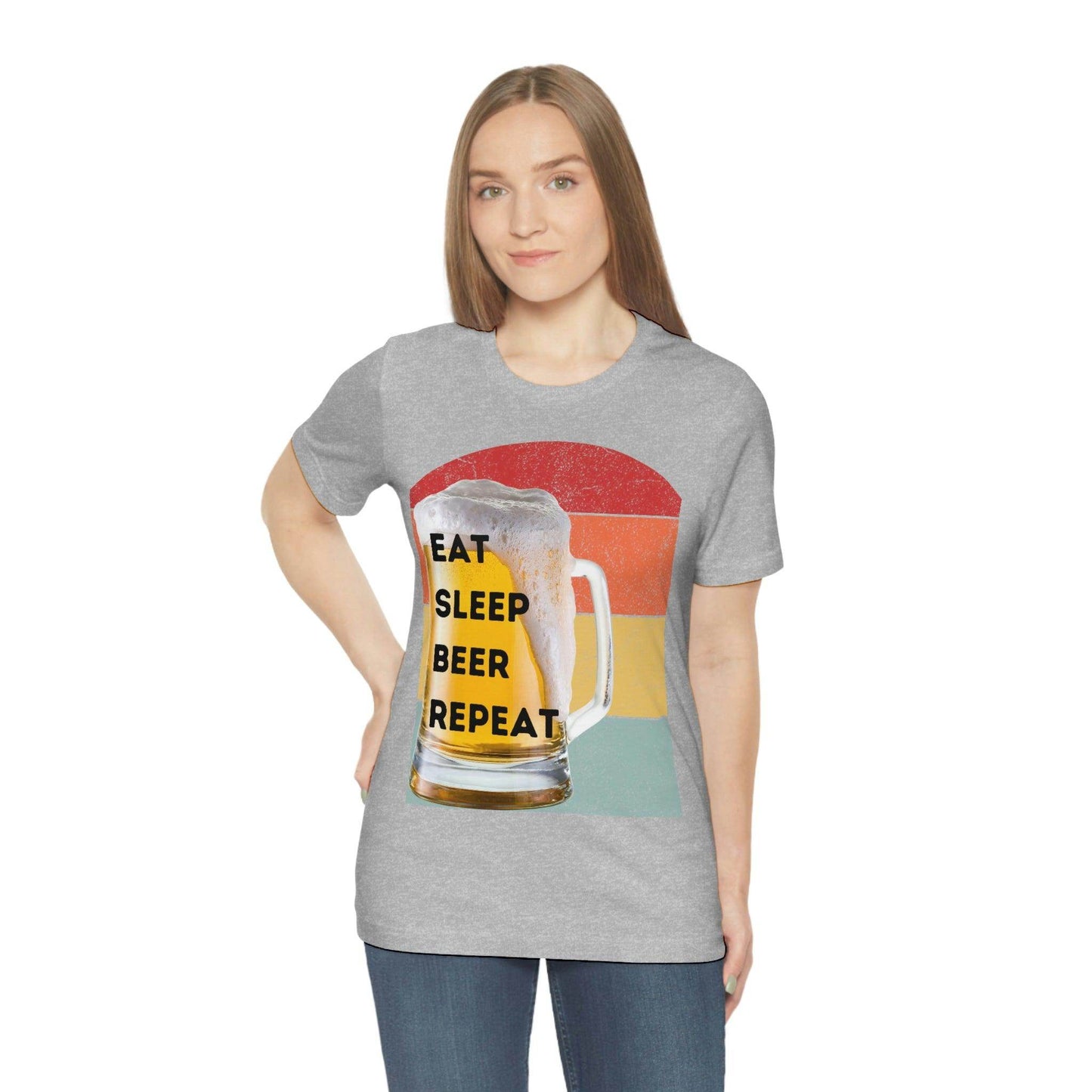 Retro shirt Eat Sleep Beer Repeat - funny beer shirt - Giftsmojo