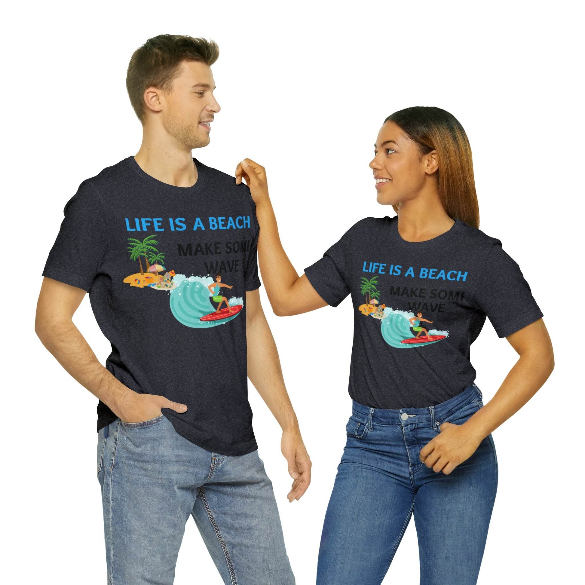 Life is a Beach shirt, Beach t-shirt, Summer shirt, Relaxing beachwear, Coastal fashion, Beach-inspired clothing, Beach adventure apparel - Giftsmojo