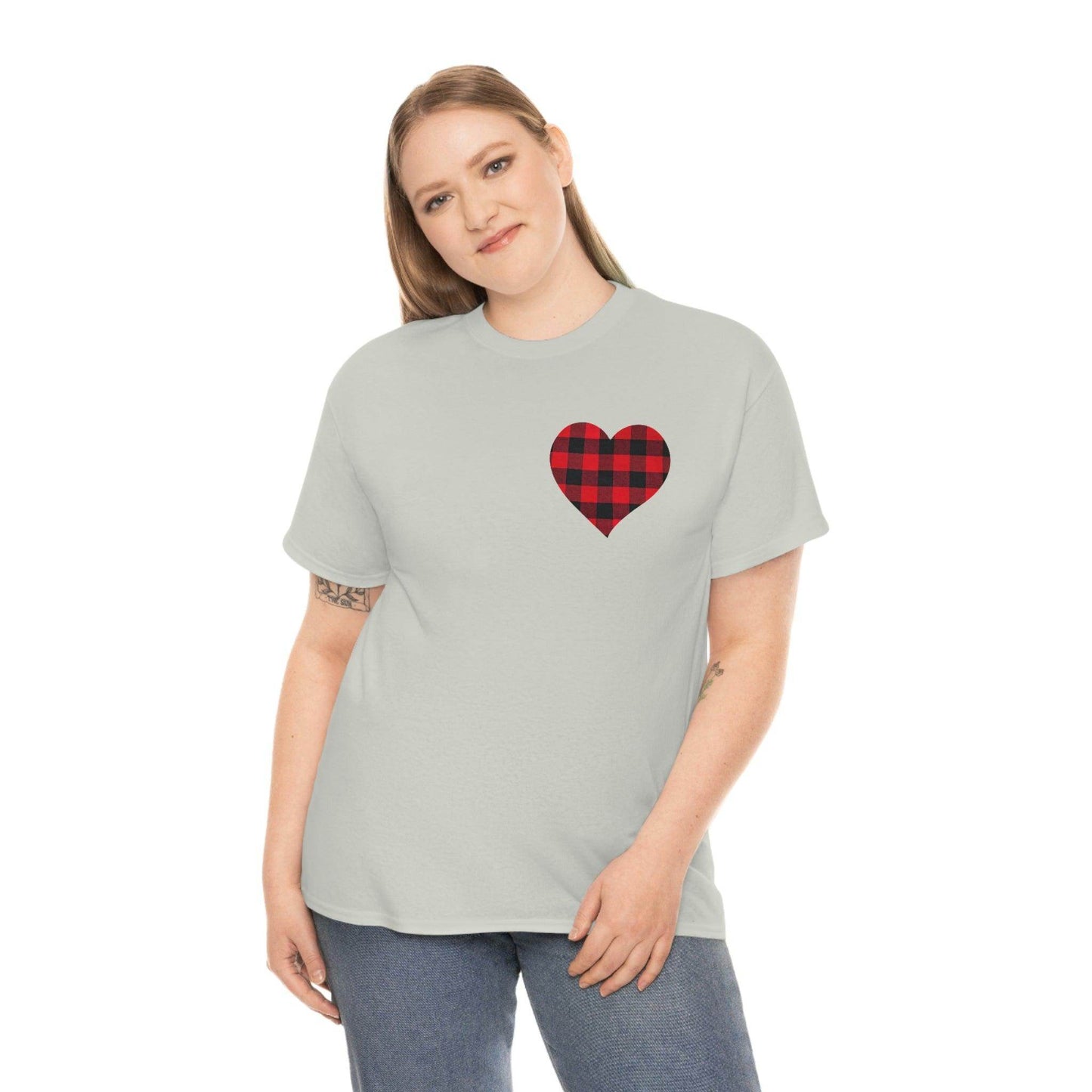 Plaid Heart T-Shirt - Giftsmojo