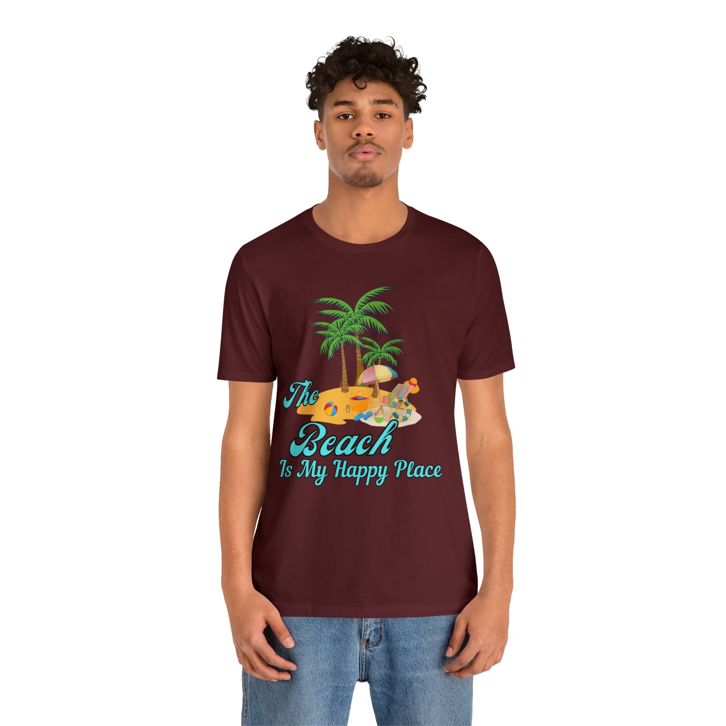 Beach shirt, The Beach is my happy place shirt, Beach t-shirt, Summer shirt, Beachwear, Beach fashion, Stylish beach apparel