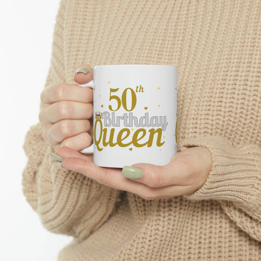 50th Birthday Queen Mug | Limited Edition Gift - Giftsmojo