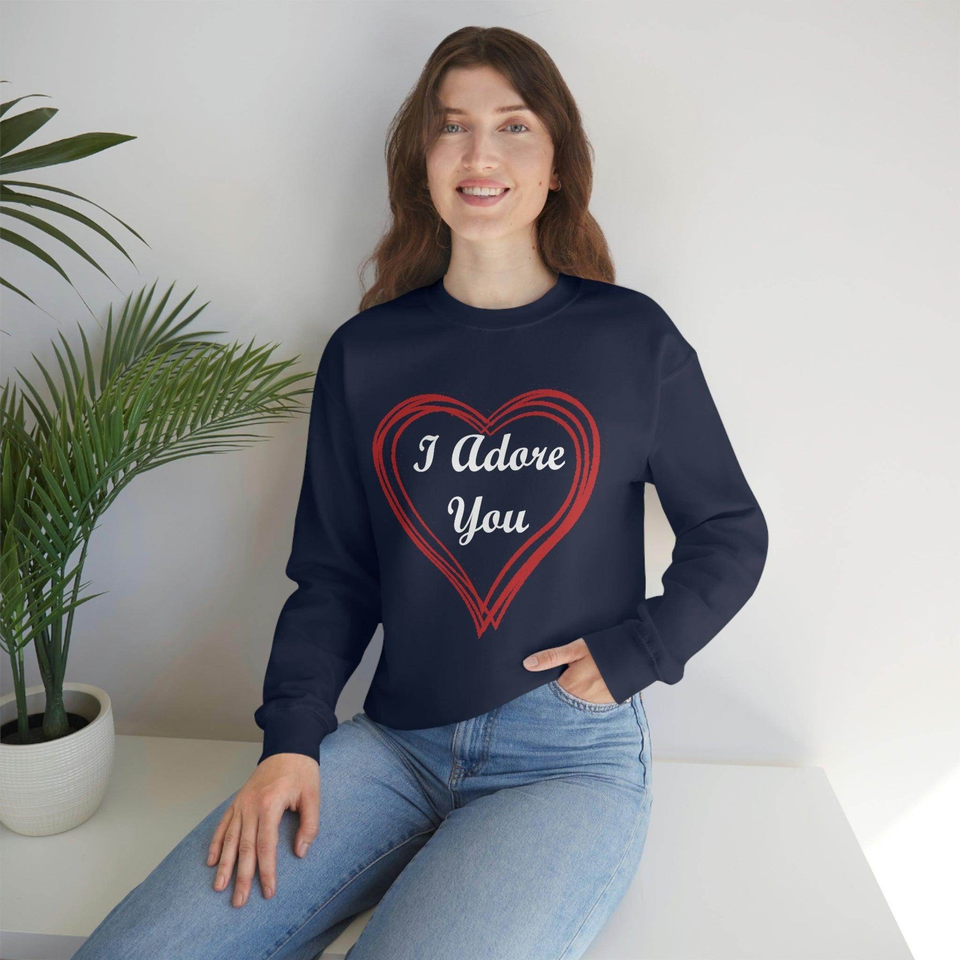 I Adore You Crewneck Sweatshirt - Giftsmojo
