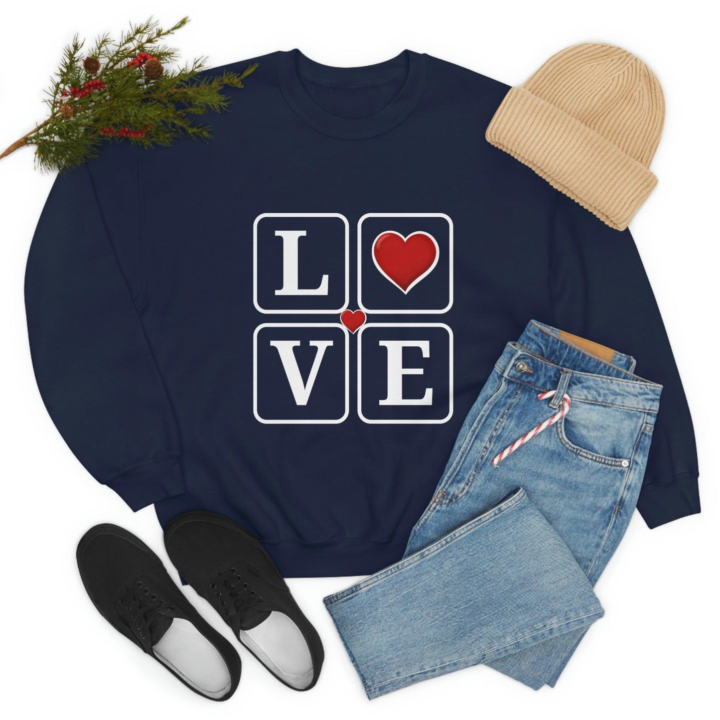 Love square Hearts Sweatshirt