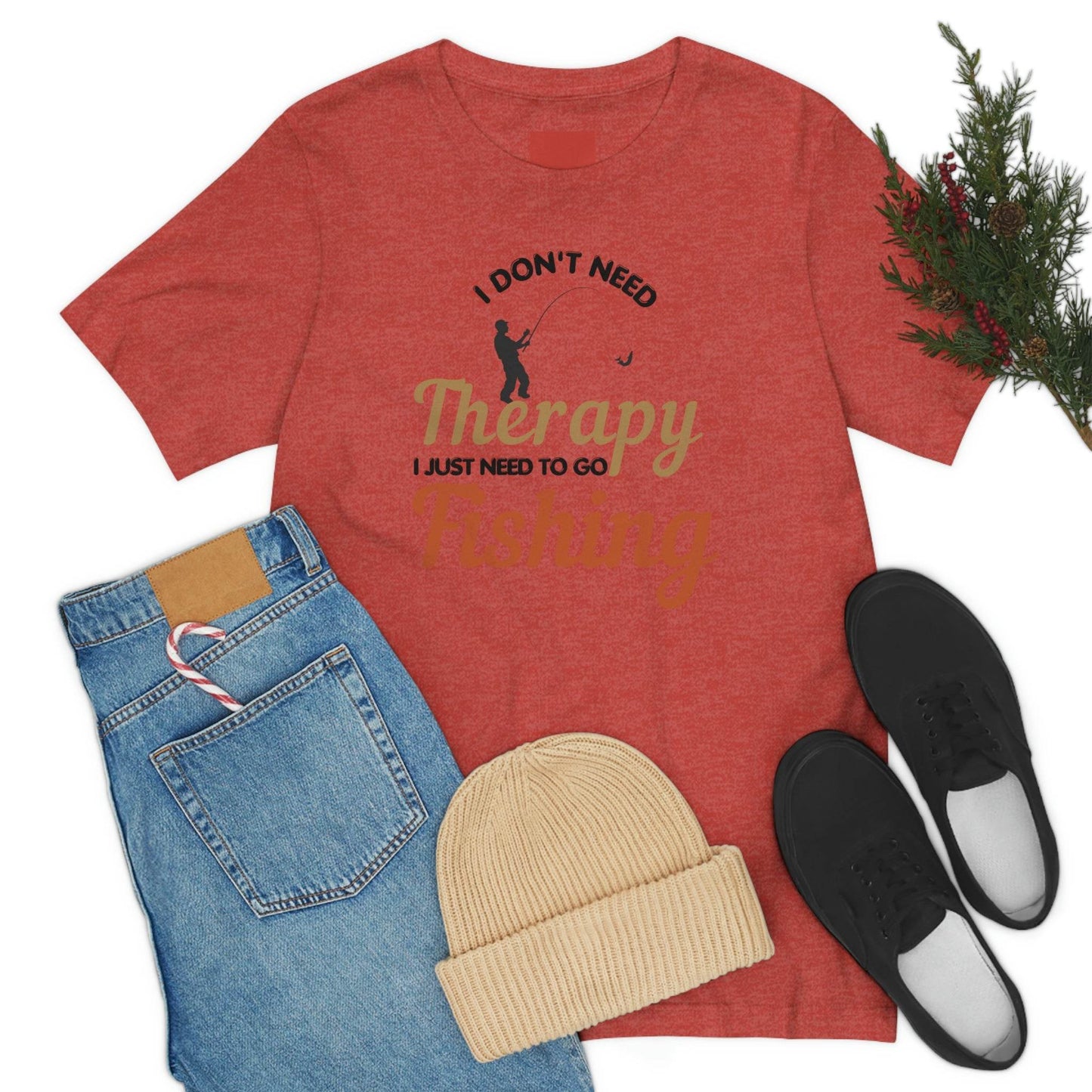 I don't need therapy I just need to go Fishing shirt, fishing shirt, dad shirt, father's day shirt, gift for Dad - Giftsmojo