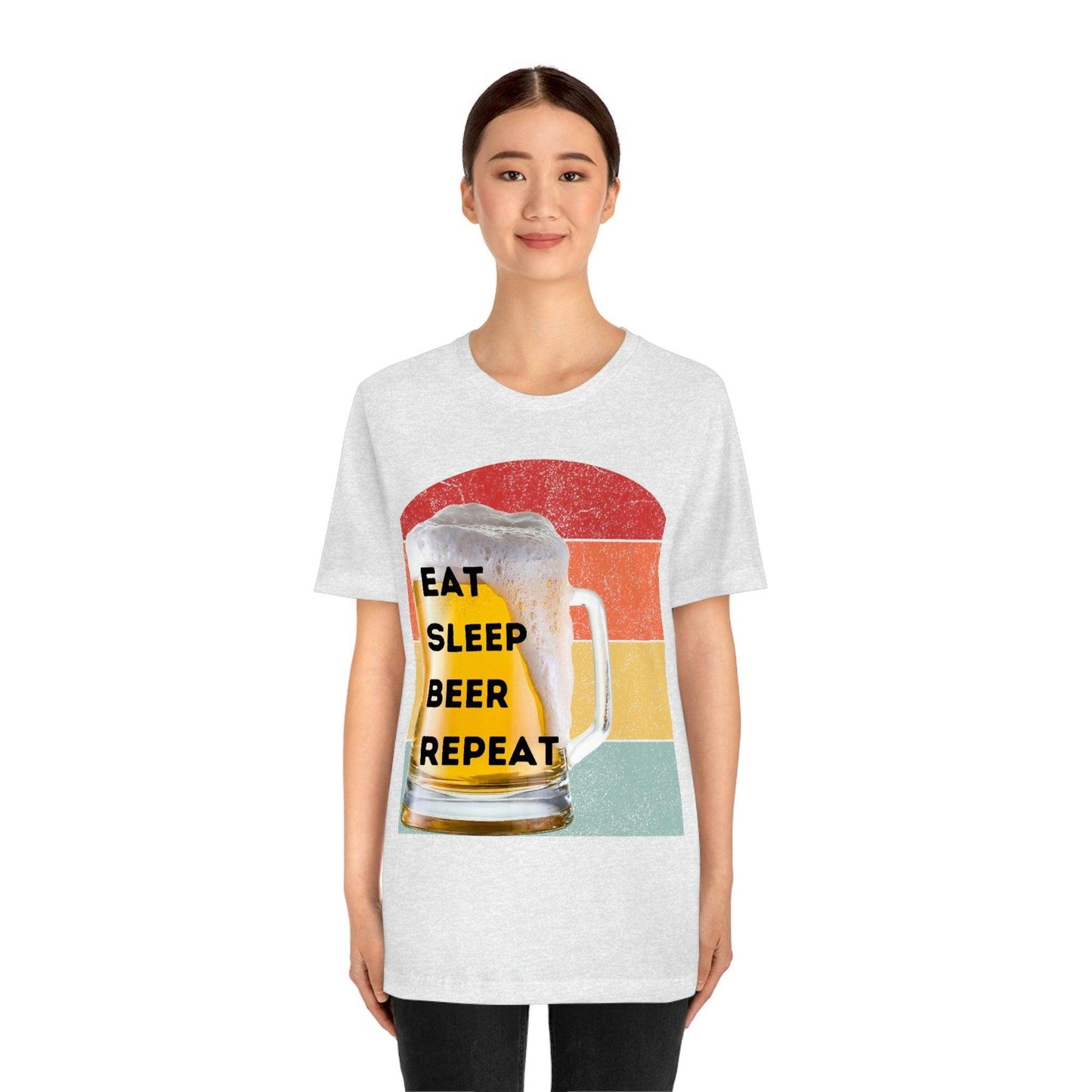 Retro shirt Eat Sleep Beer Repeat - funny beer shirt - Giftsmojo