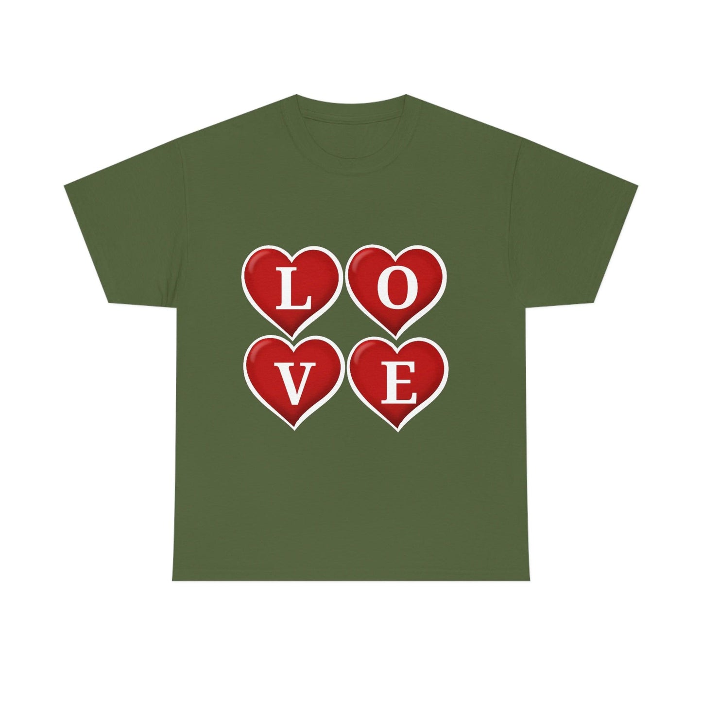 white 4hearts love Tee - Giftsmojo