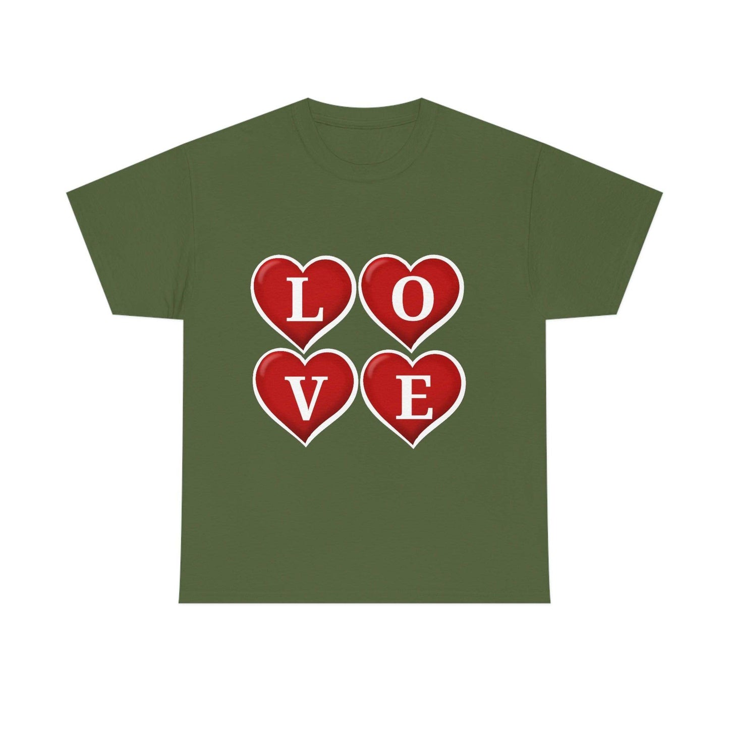 white 4hearts love Tee - Giftsmojo