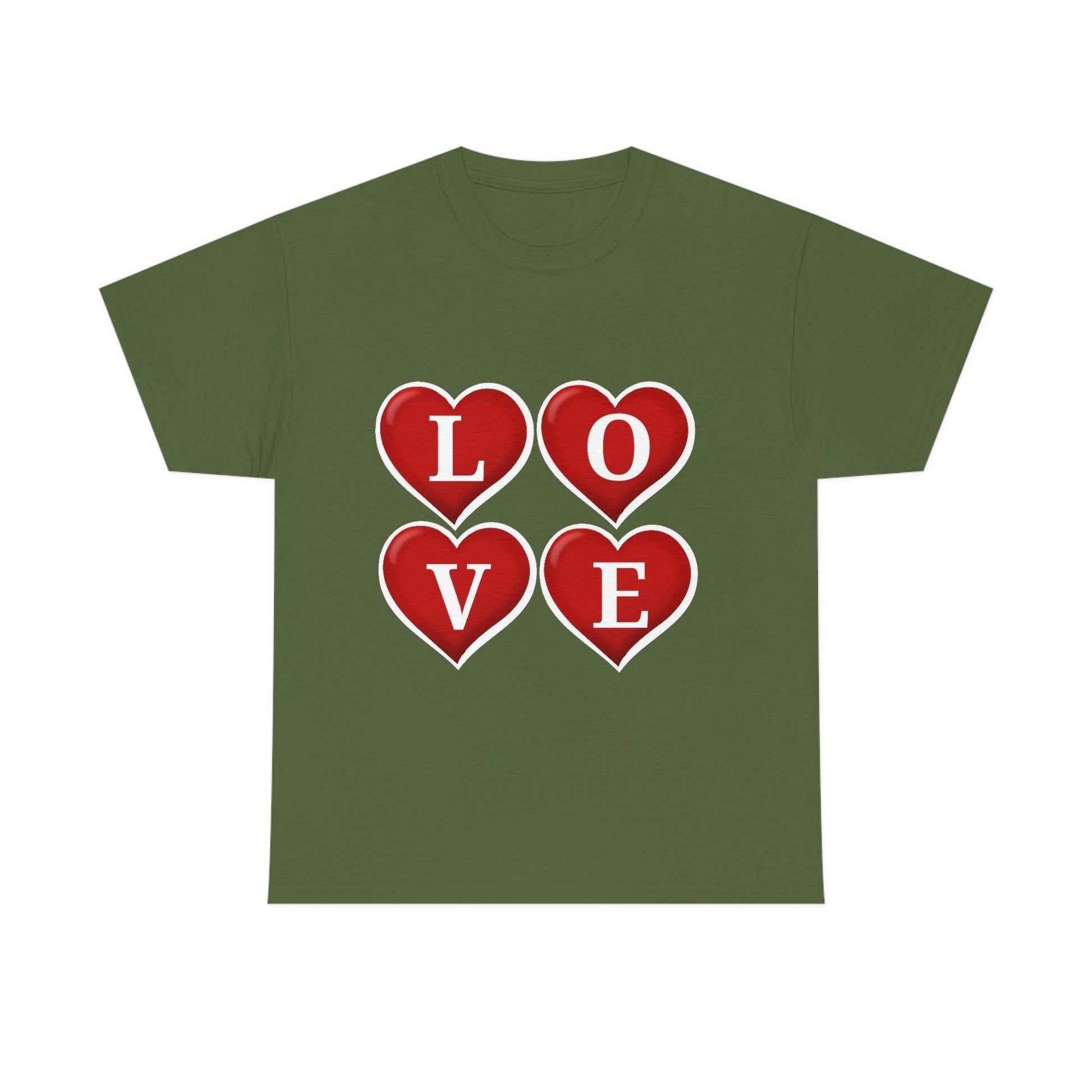 white 4hearts love Tee - Giftsmojo