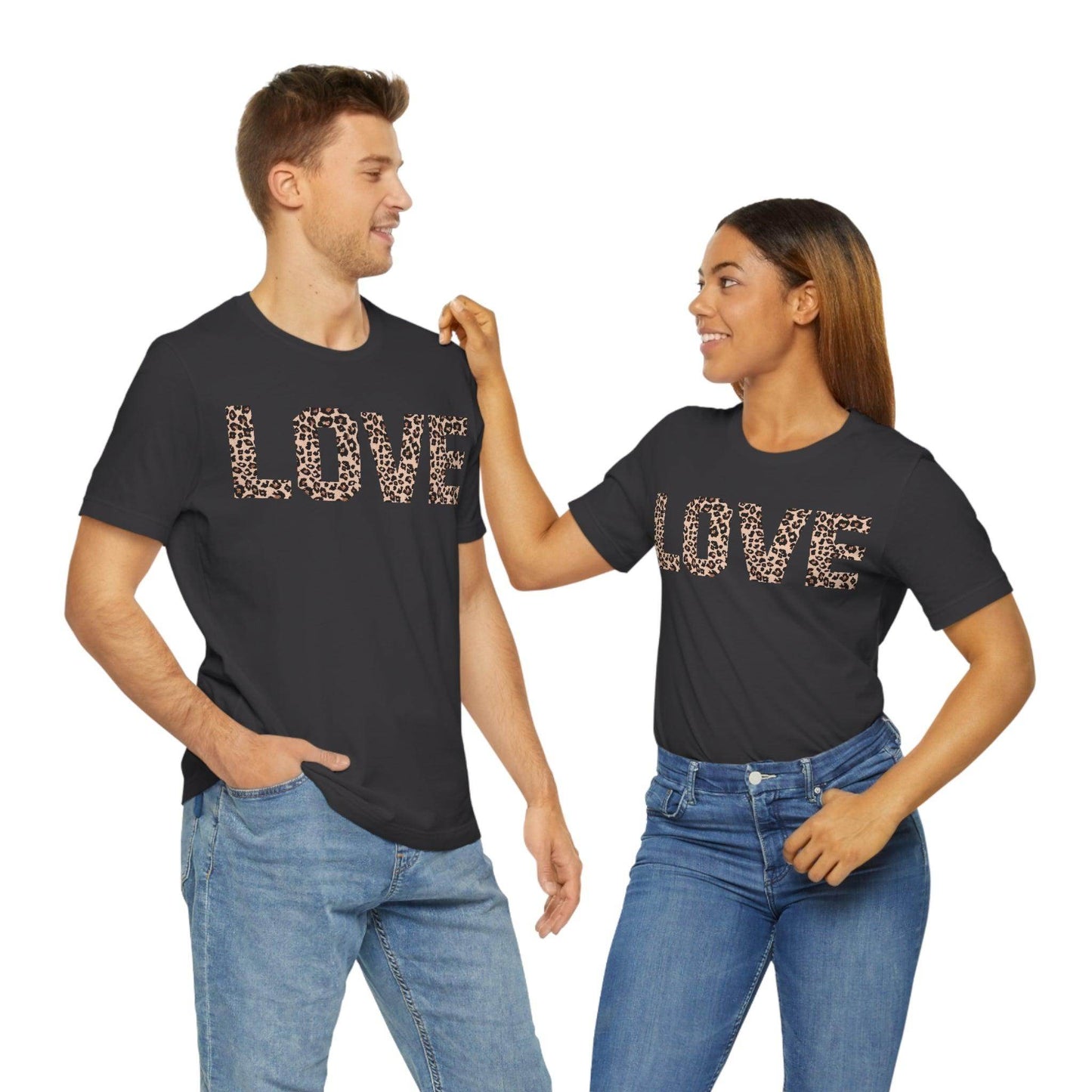 Leopard print love Tee - Giftsmojo