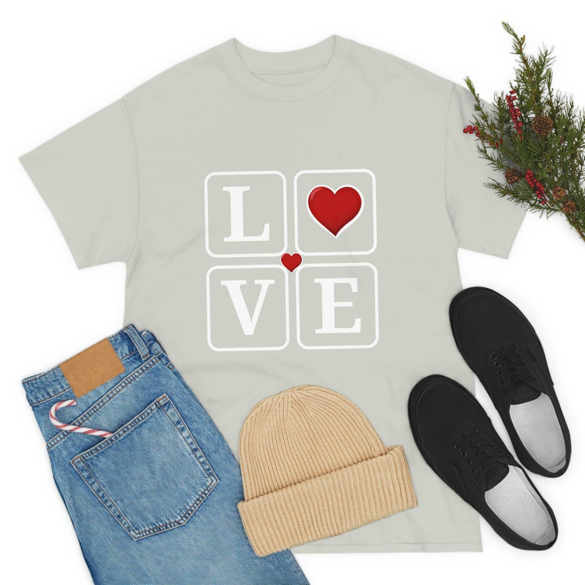Love square Hearts Shirt, Great Gift for Valentine's day, birthday, engagement, anniversary and many more - Giftsmojo