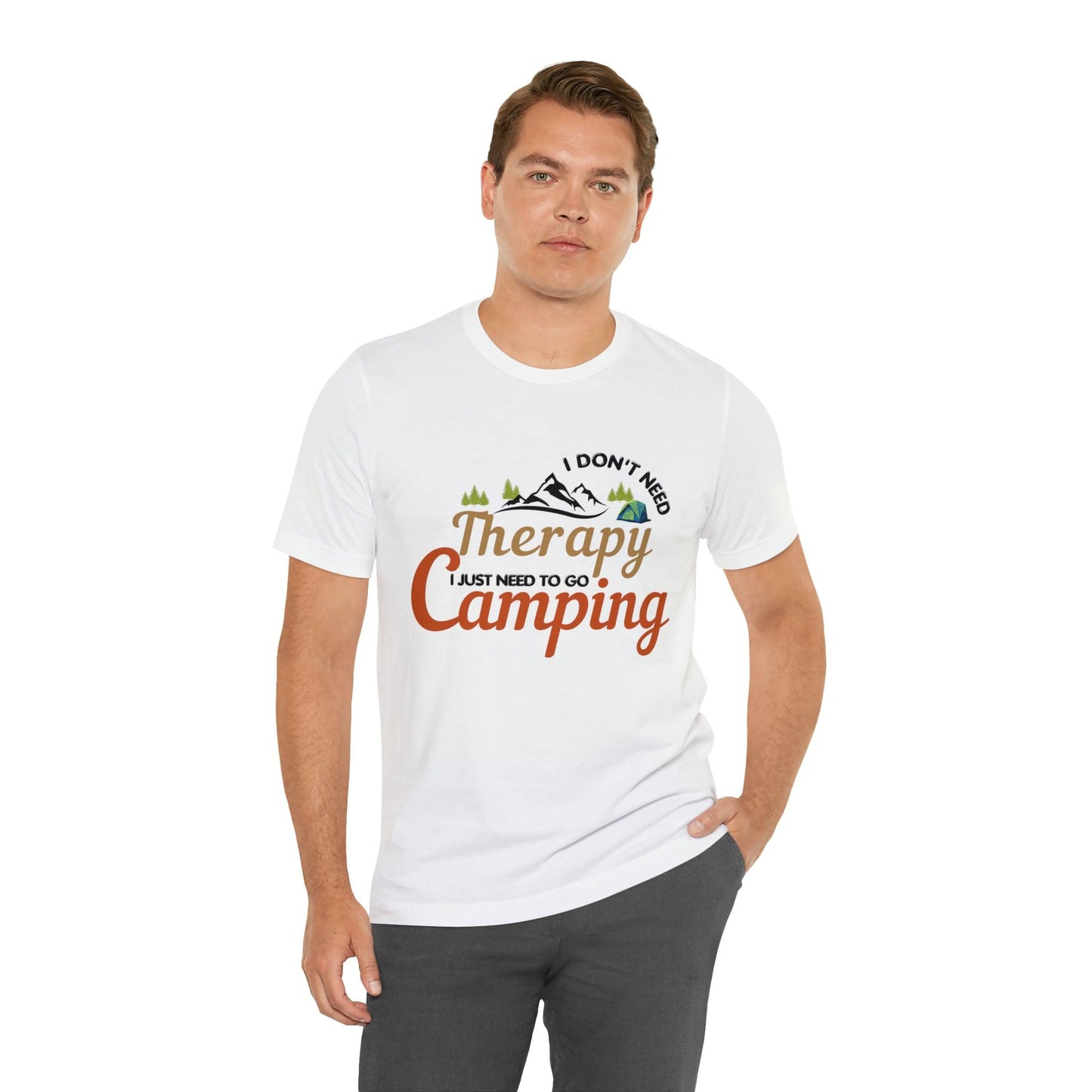 I don't need therapy I just need to go camping, camping shirt, dad shirt, dad gift, gift for outdoor lover, fishing gift nature lover shirt