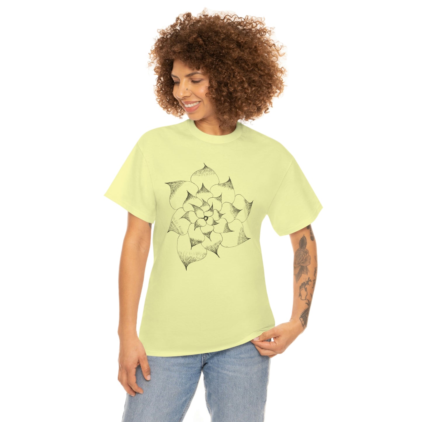 Flower Tee, custom designed tee, flower t-shirt, floral graphic tee