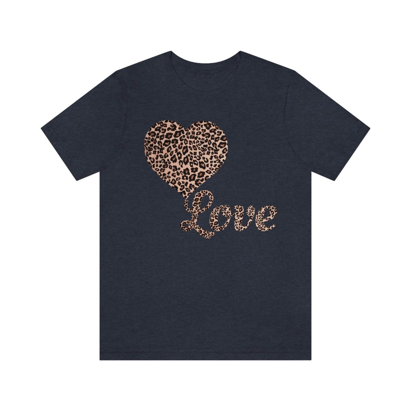Love Heart, Leopard Print Tee - Giftsmojo