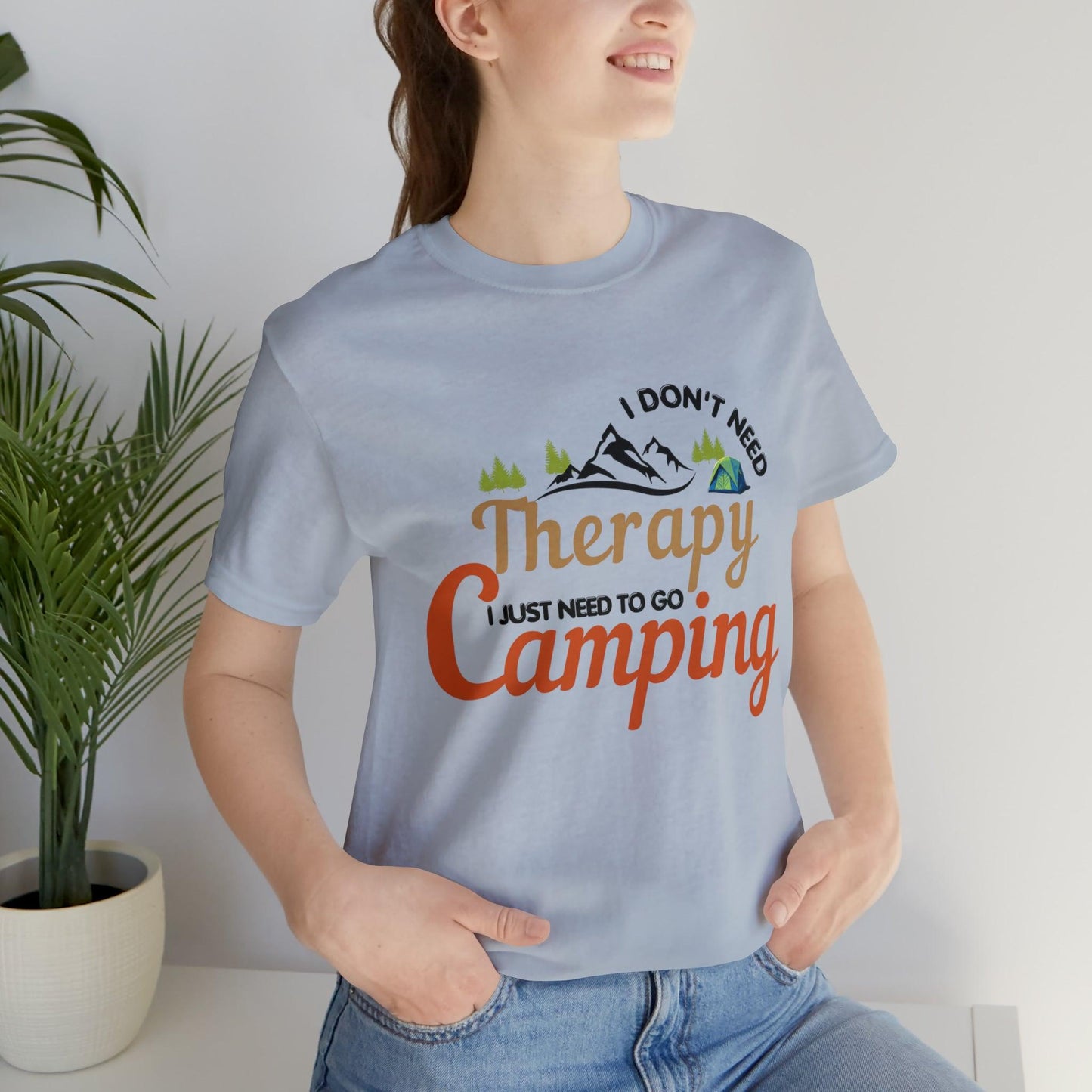 I don't need therapy I just need to go camping, camping shirt, dad shirt, dad gift, gift for outdoor lover, fishing gift nature lover shirt