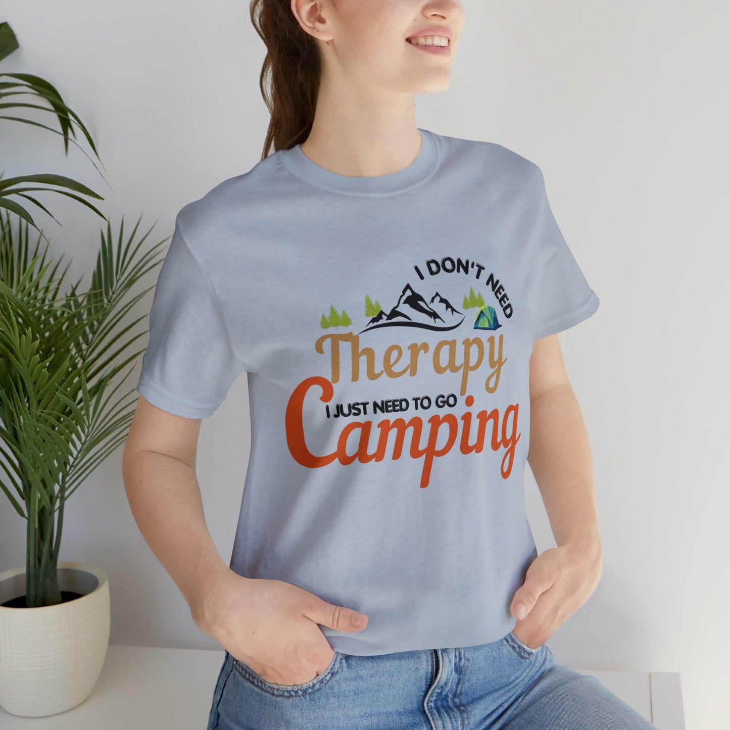 I don't need therapy I just need to go camping, camping shirt, dad shirt, dad gift, gift for outdoor lover, fishing gift nature lover shirt - Giftsmojo