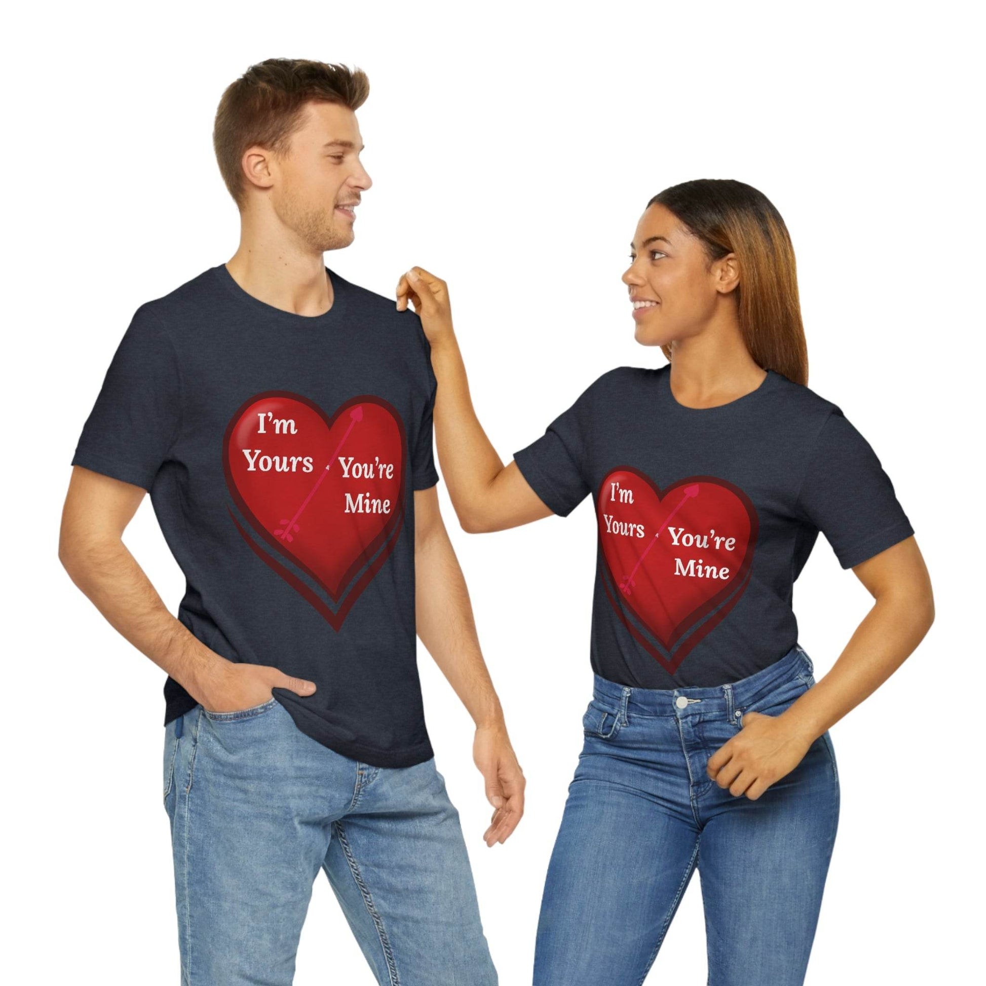 I'm Yours and You're Mine Heart Tee - Giftsmojo