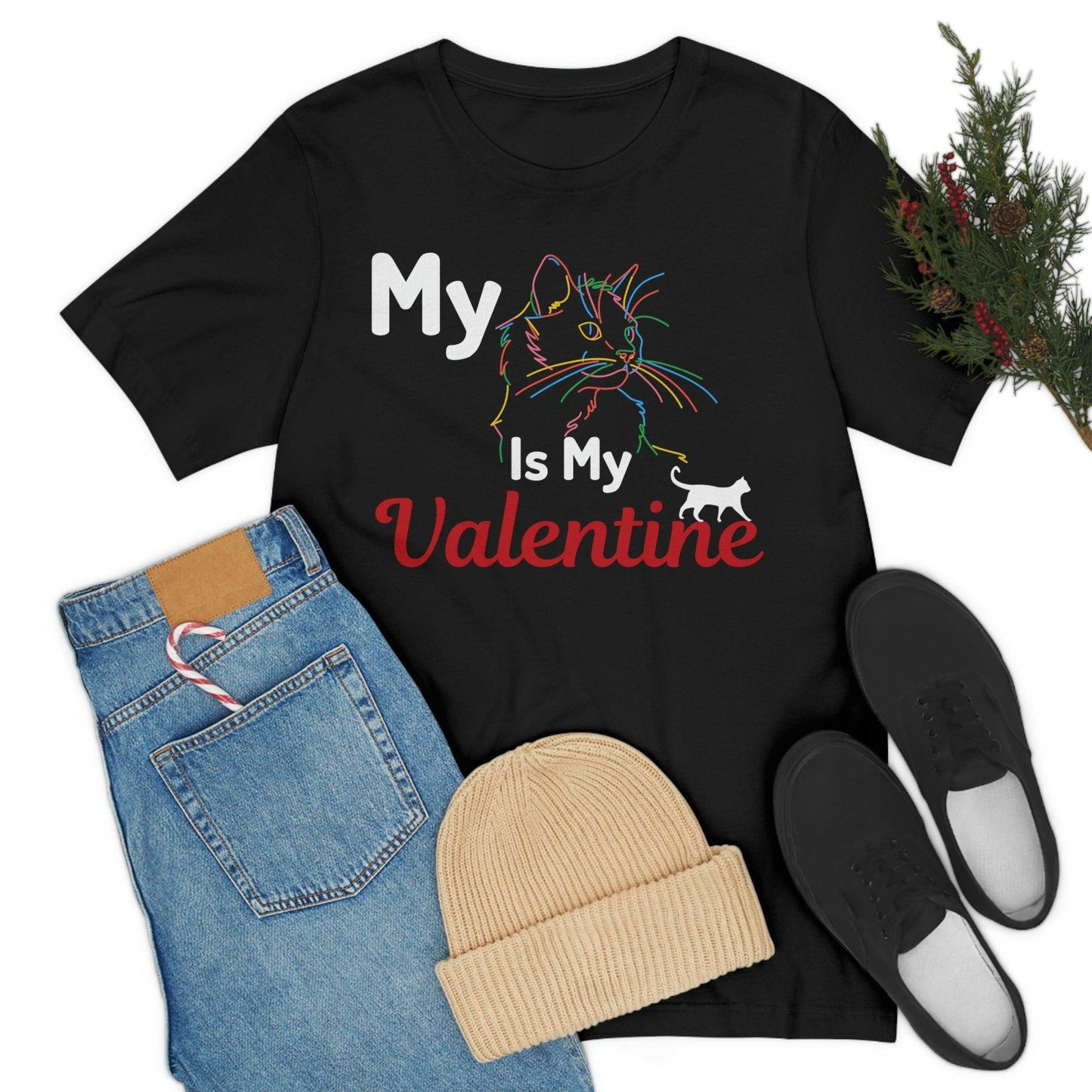 My Cat is My Valentine, Cute Pet lover Valentine shirt - Cute Cat lover shirt - Cat Mom shirt - Giftsmojo