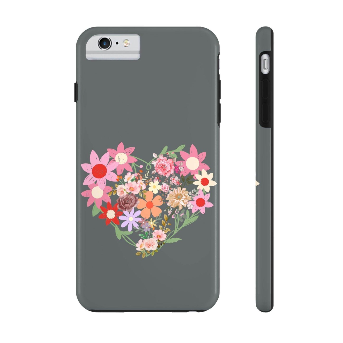 Floral Heart phone case, Tough Phone Cases, Mom Phone Case fit for iPhone 14 Pro, 13, 12, 11 Pro Max, Xr, Xs, 8+, 7, And Samsung S - Giftsmojo