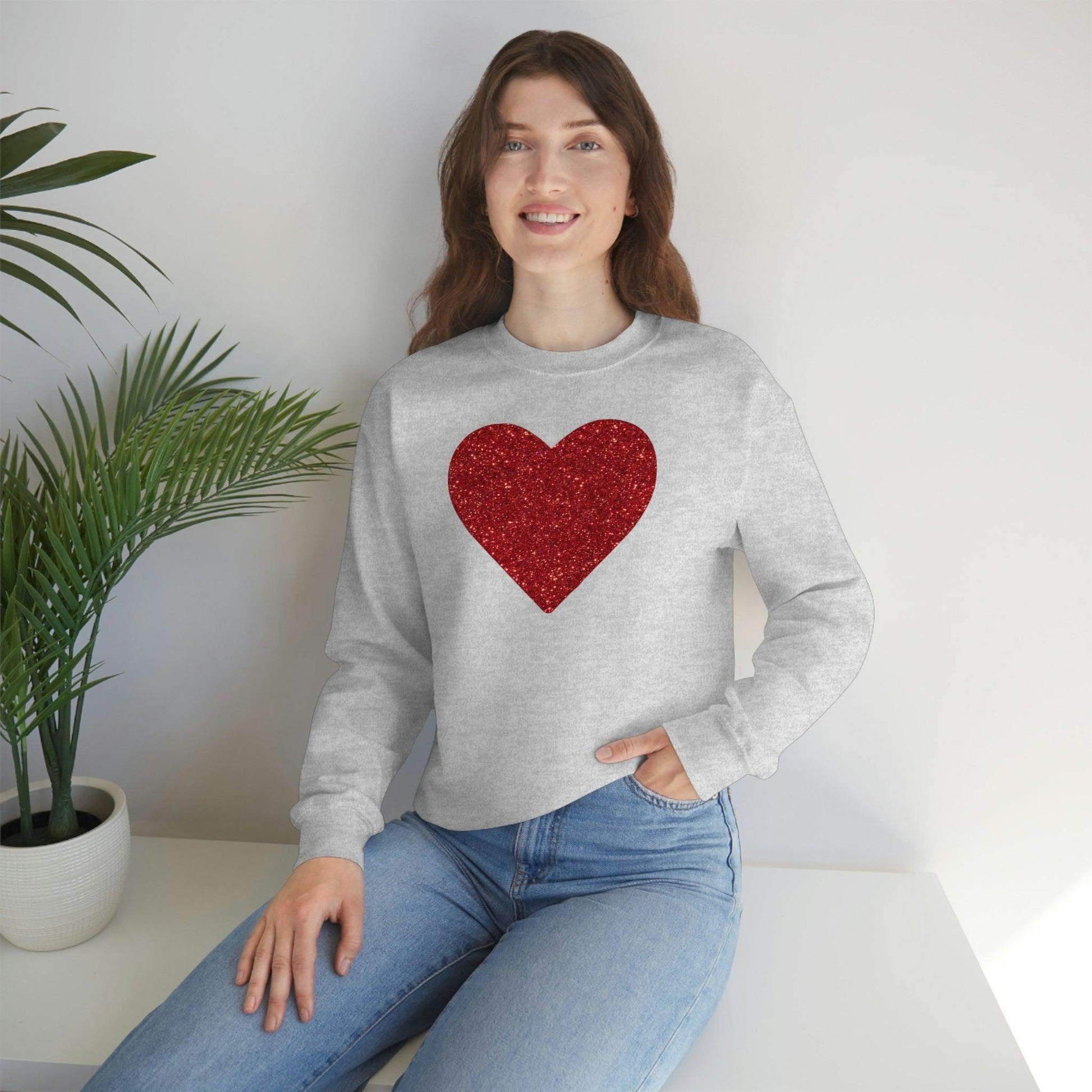 Heart Sweatshirt Love sweatshirt Love Shirt Cute Love Shirt with Heart Valentine sweatshirt - Matching Love shirt Girlfriend gift Boyfriend - Giftsmojo