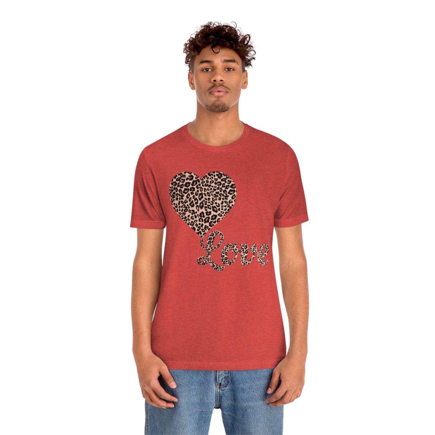 Love Heart, Leopard Print Tee