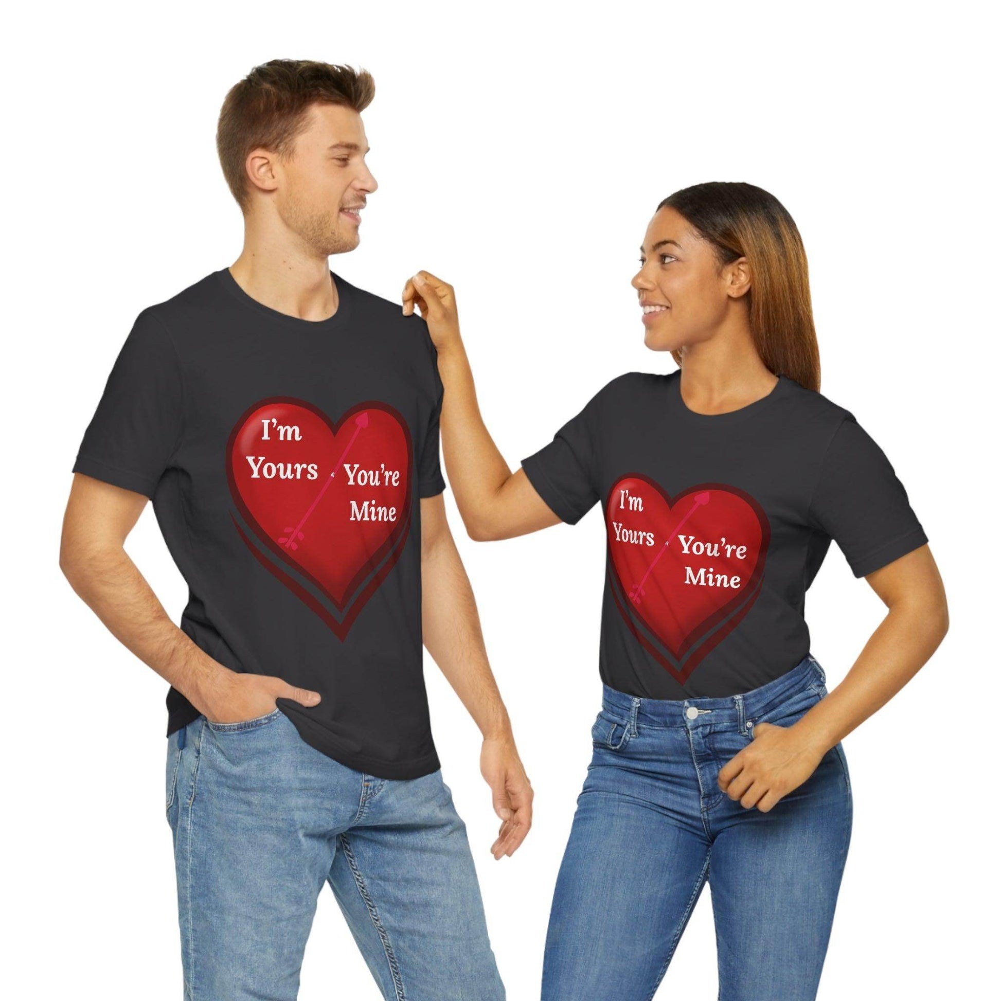 I'm Yours and You're Mine Heart Tee - Giftsmojo