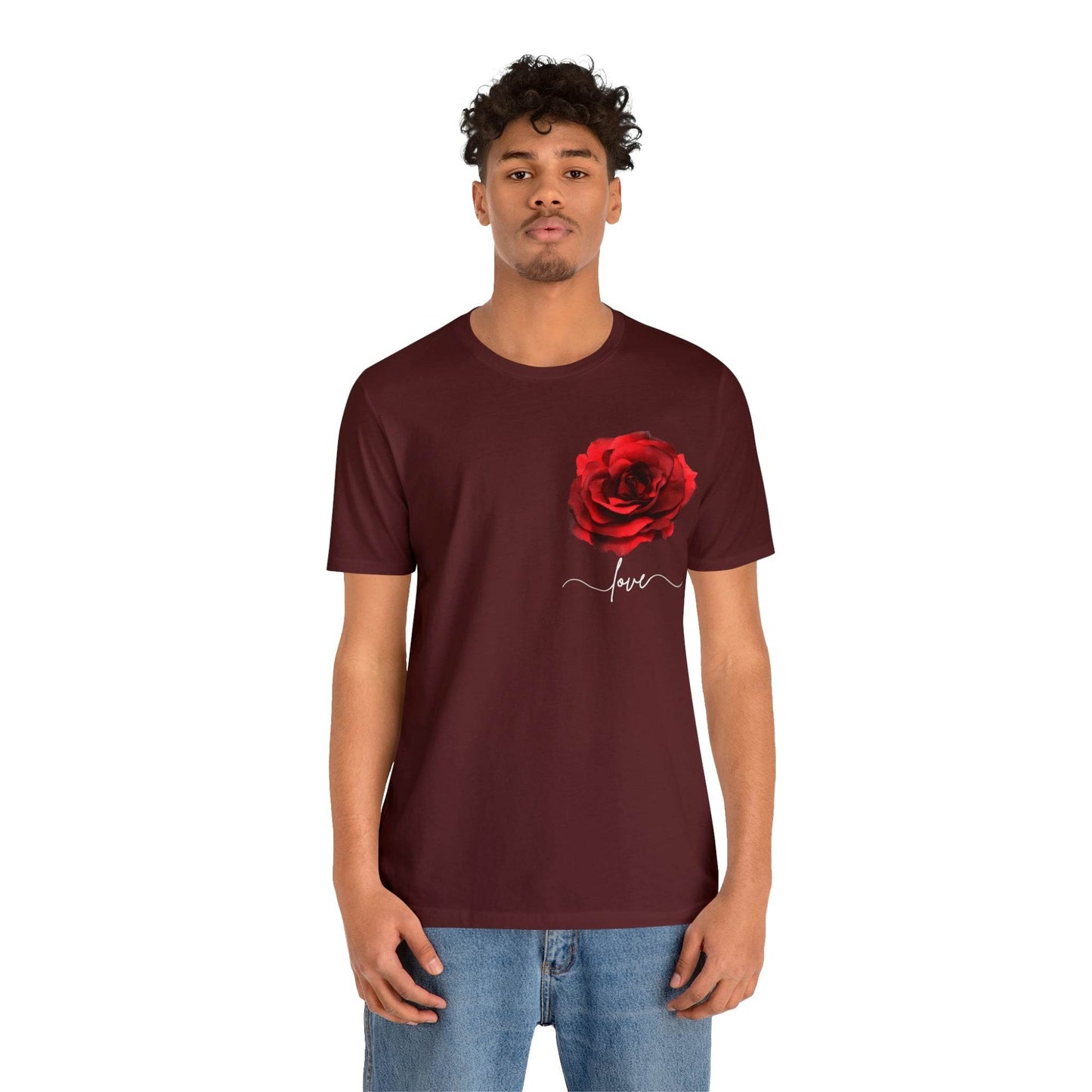 Love Rose Flower T-shirt for Women, Rose Graphic T-shirt, floral shirt, gift for her, love shirt - Giftsmojo