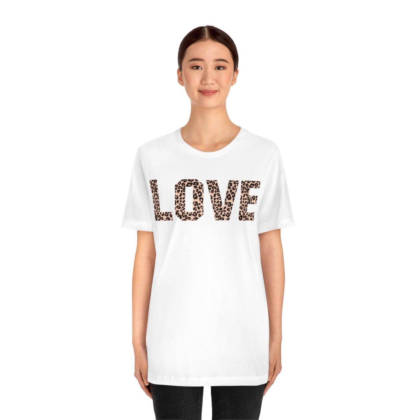 Leopard print love Tee - Giftsmojo