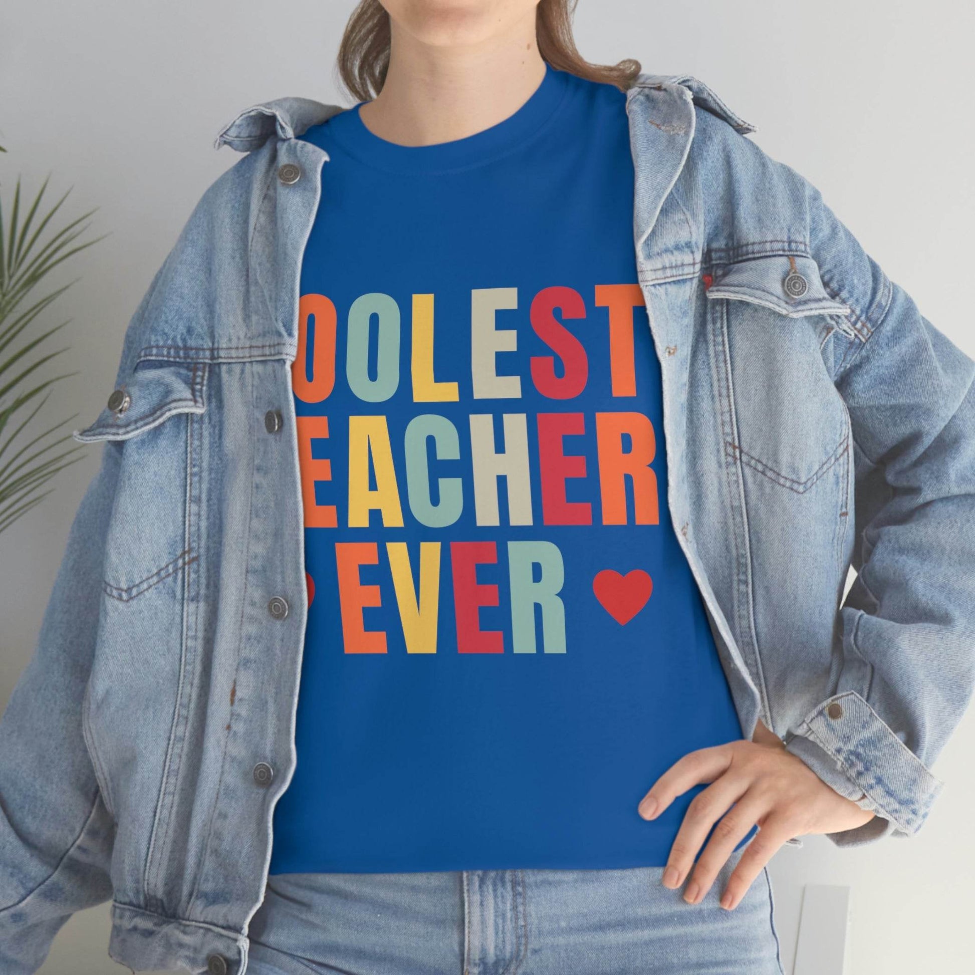 Coolest Teacher Ever T-Shirt - teacher gift - teacher appreciation - Giftsmojo