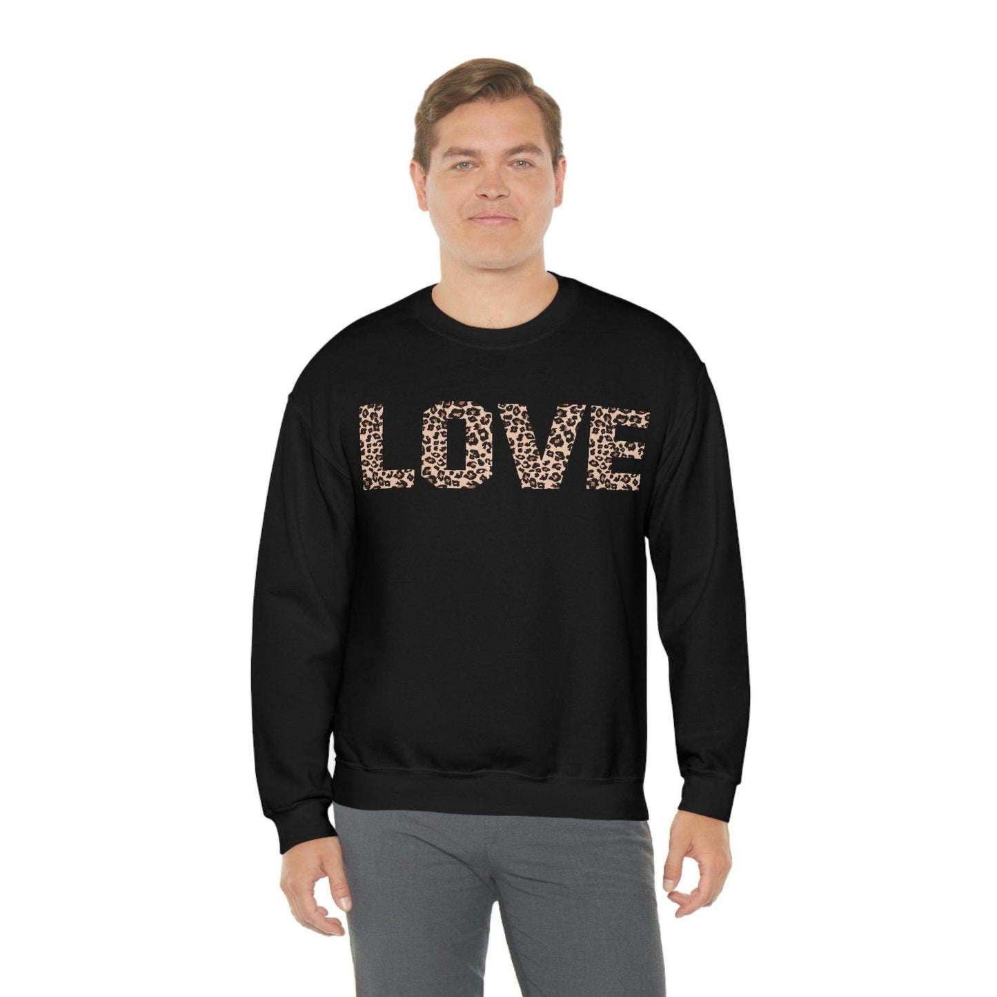 Leopard print love Sweatshirt - Giftsmojo