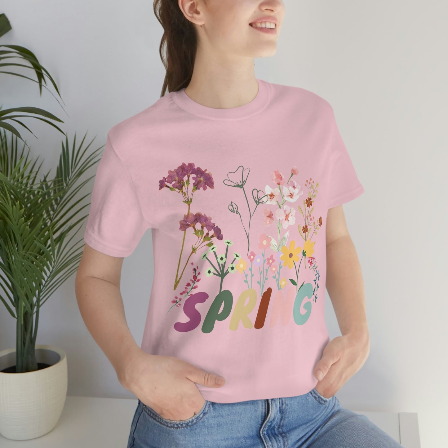 Spring Shirt, Flower T shirt, Vintage Botanical Shirt, Vintage T-shirt, Graphic Tshirt, Botanical Print, Vintage Flower Shirt, Wildflower,