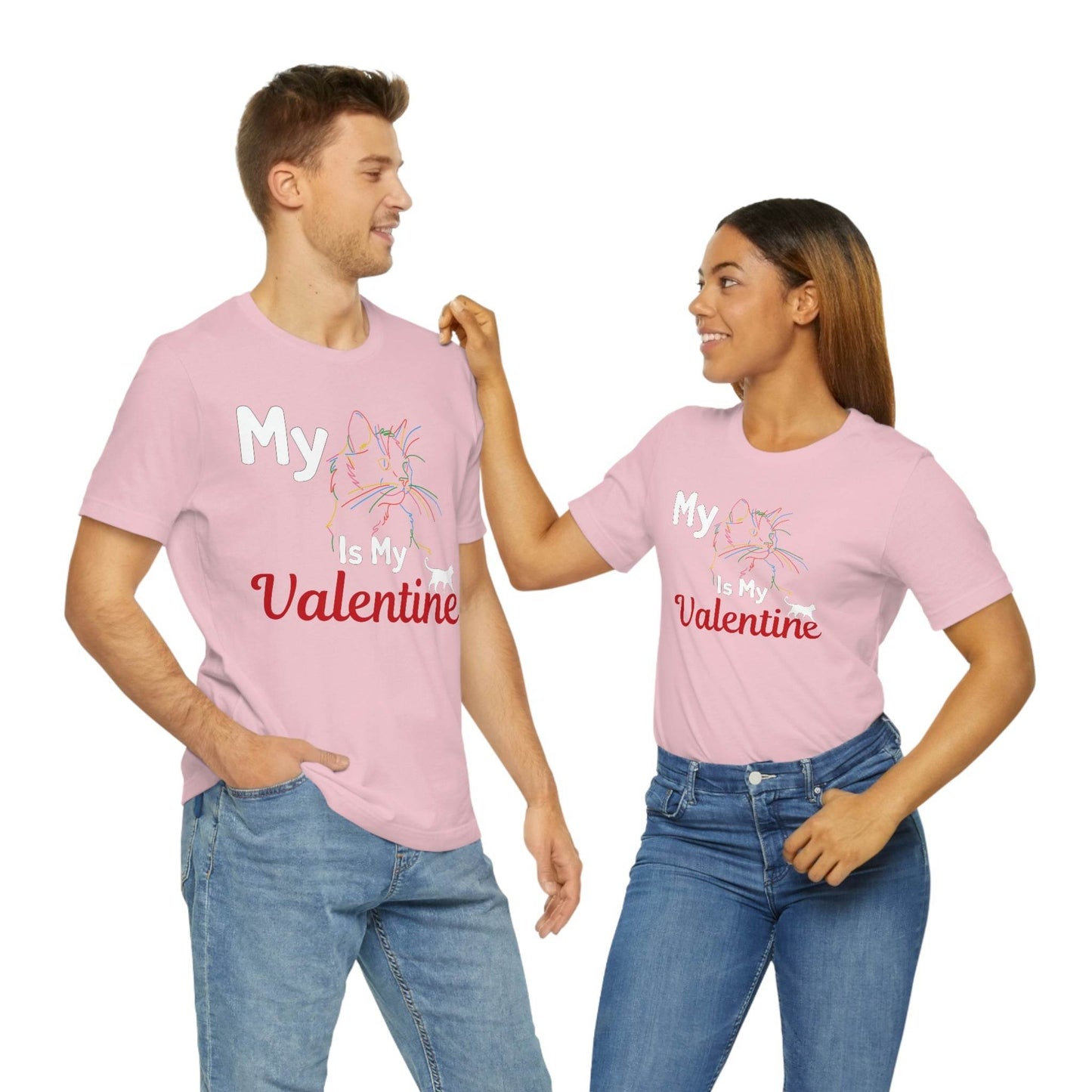 My Cat is My Valentine, Cute Pet lover Valentine shirt - Cute Cat lover shirt - Cat Mom shirt - Giftsmojo