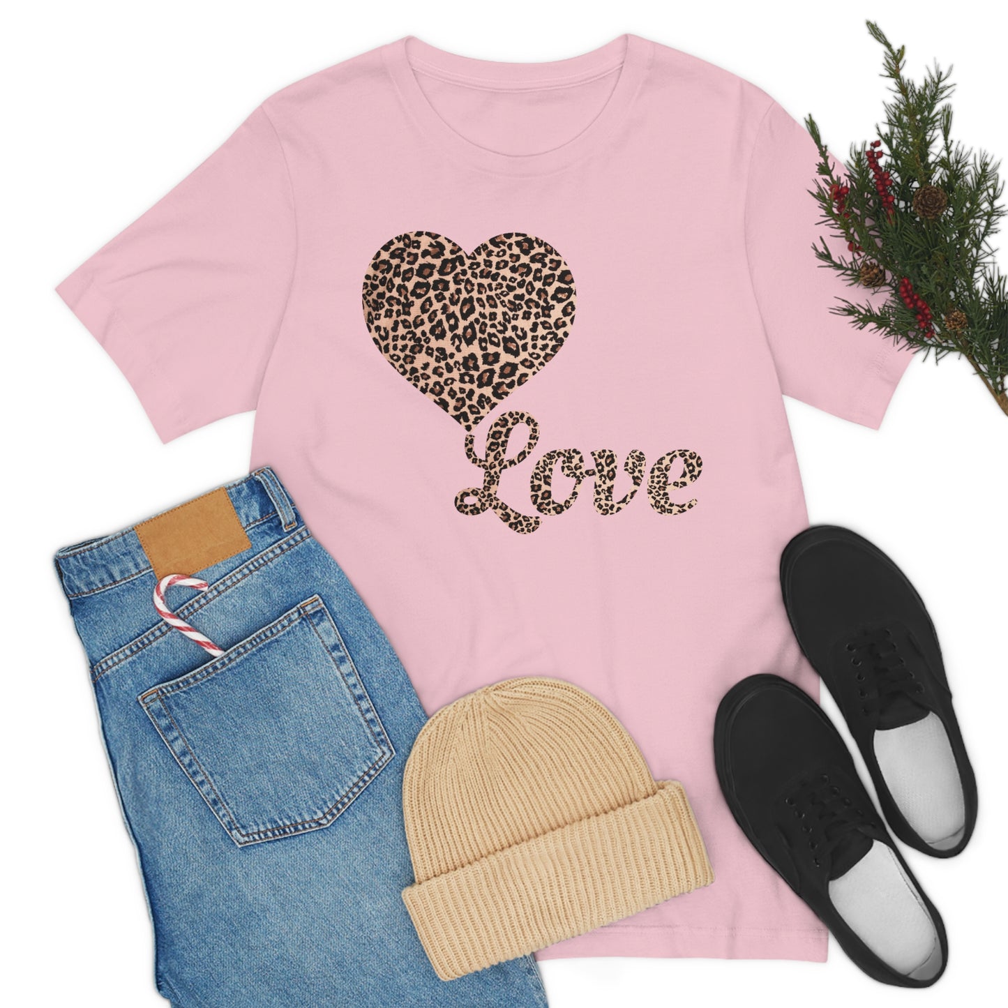 Love Heart, Leopard Print Tee
